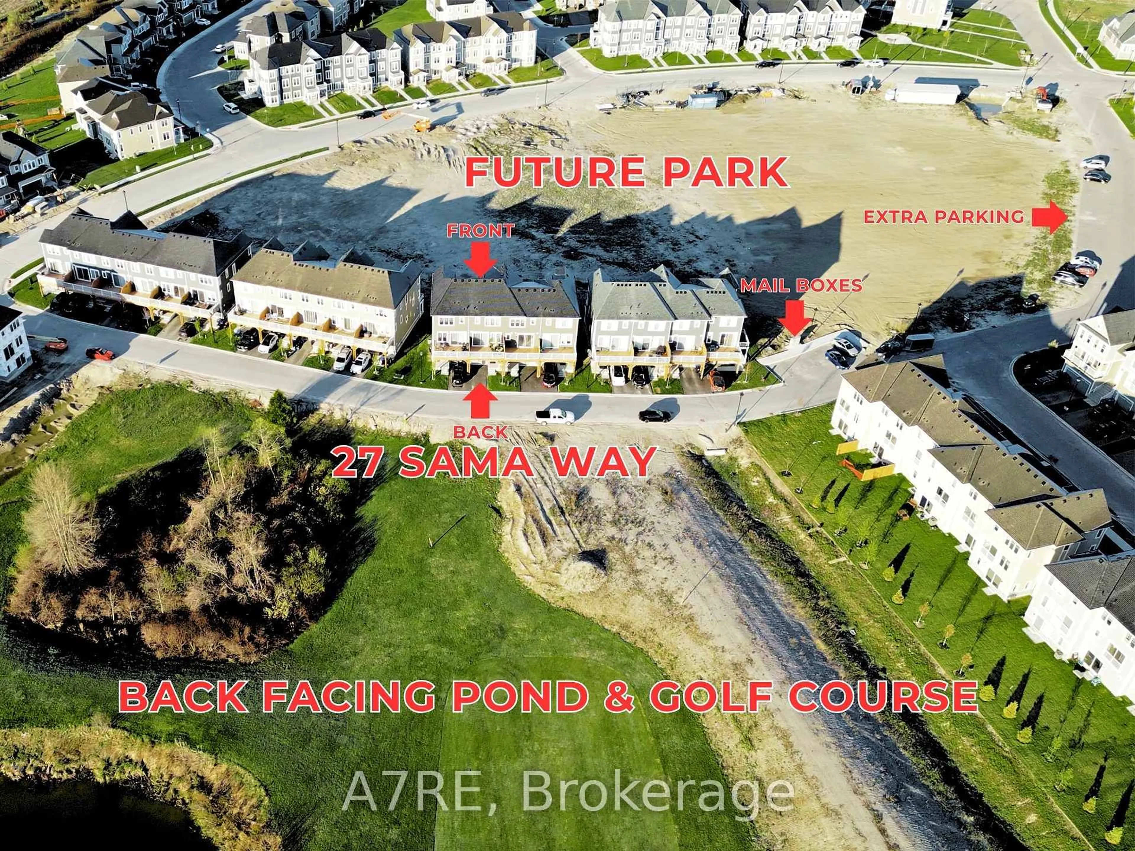 A pic from outside/outdoor area/front of a property/back of a property/a pic from drone, water/lake/river/ocean view for 27 Sama Way, Wasaga Beach Ontario L9Z 0K4