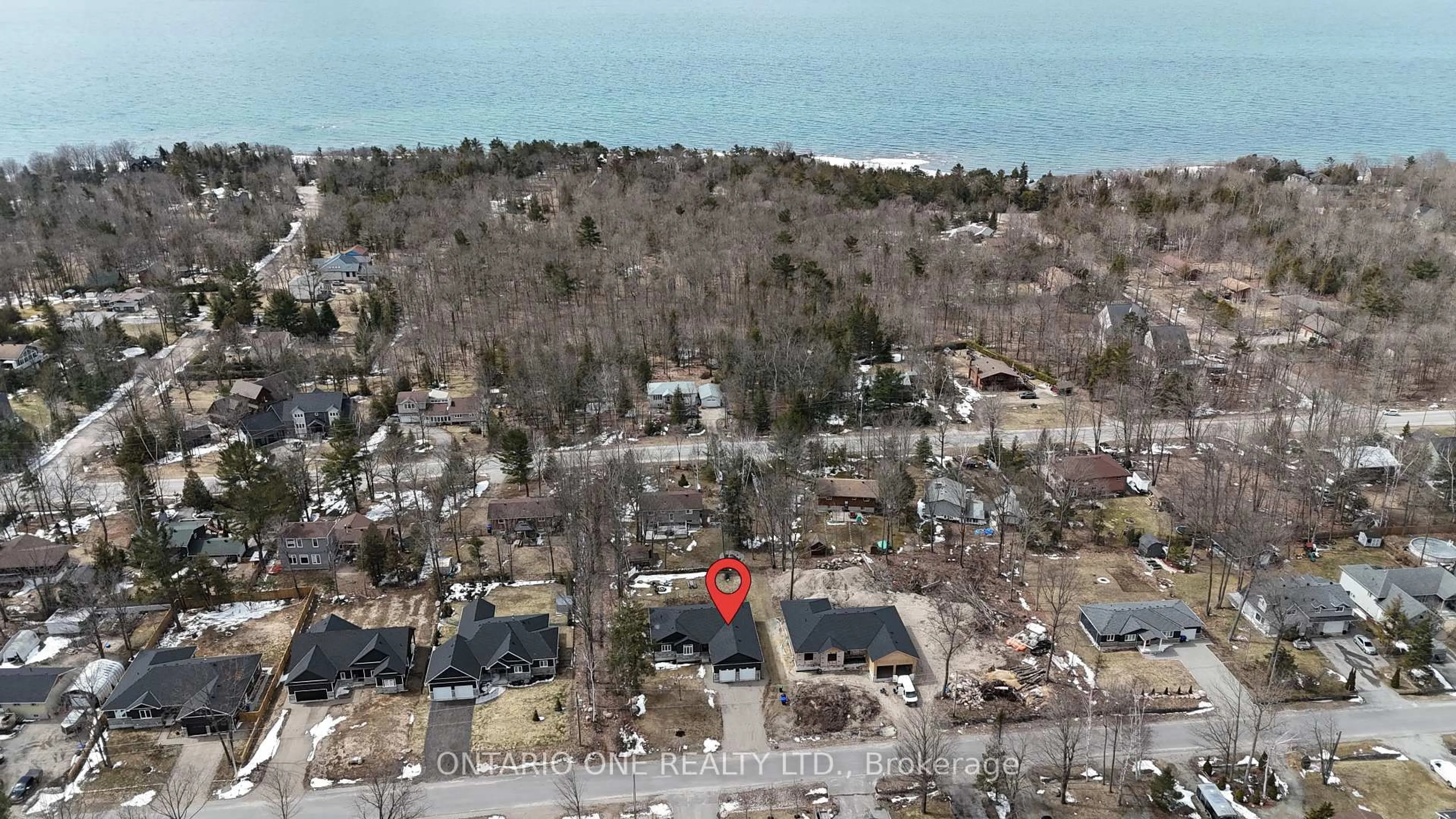A pic from outside/outdoor area/front of a property/back of a property/a pic from drone, water/lake/river/ocean view for 30 Bellehumeur Rd, Tiny Ontario L9M 0J1
