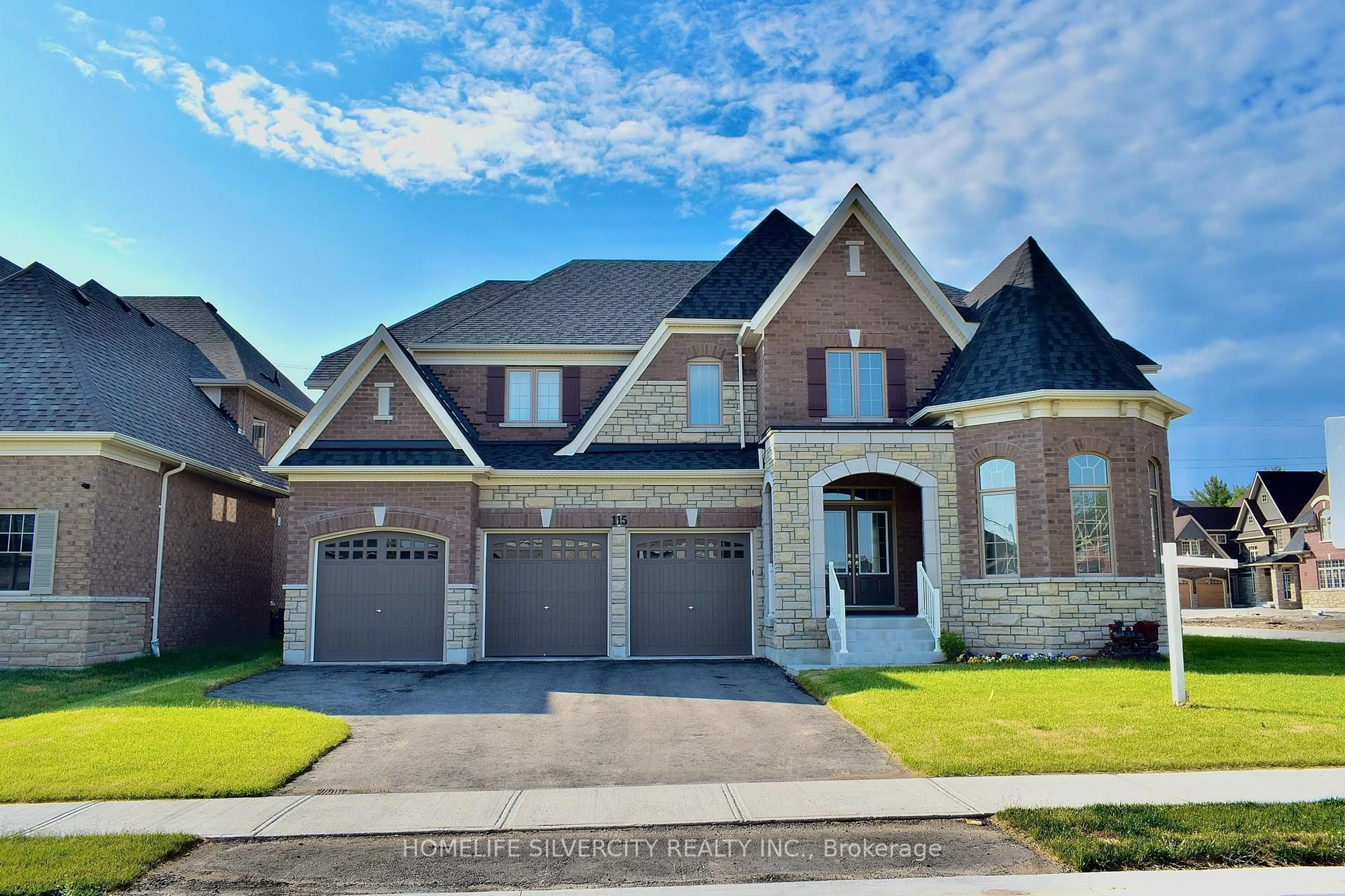 Home with brick exterior material, street for 115 Rugman Cres, Springwater Ontario L9X 2A5