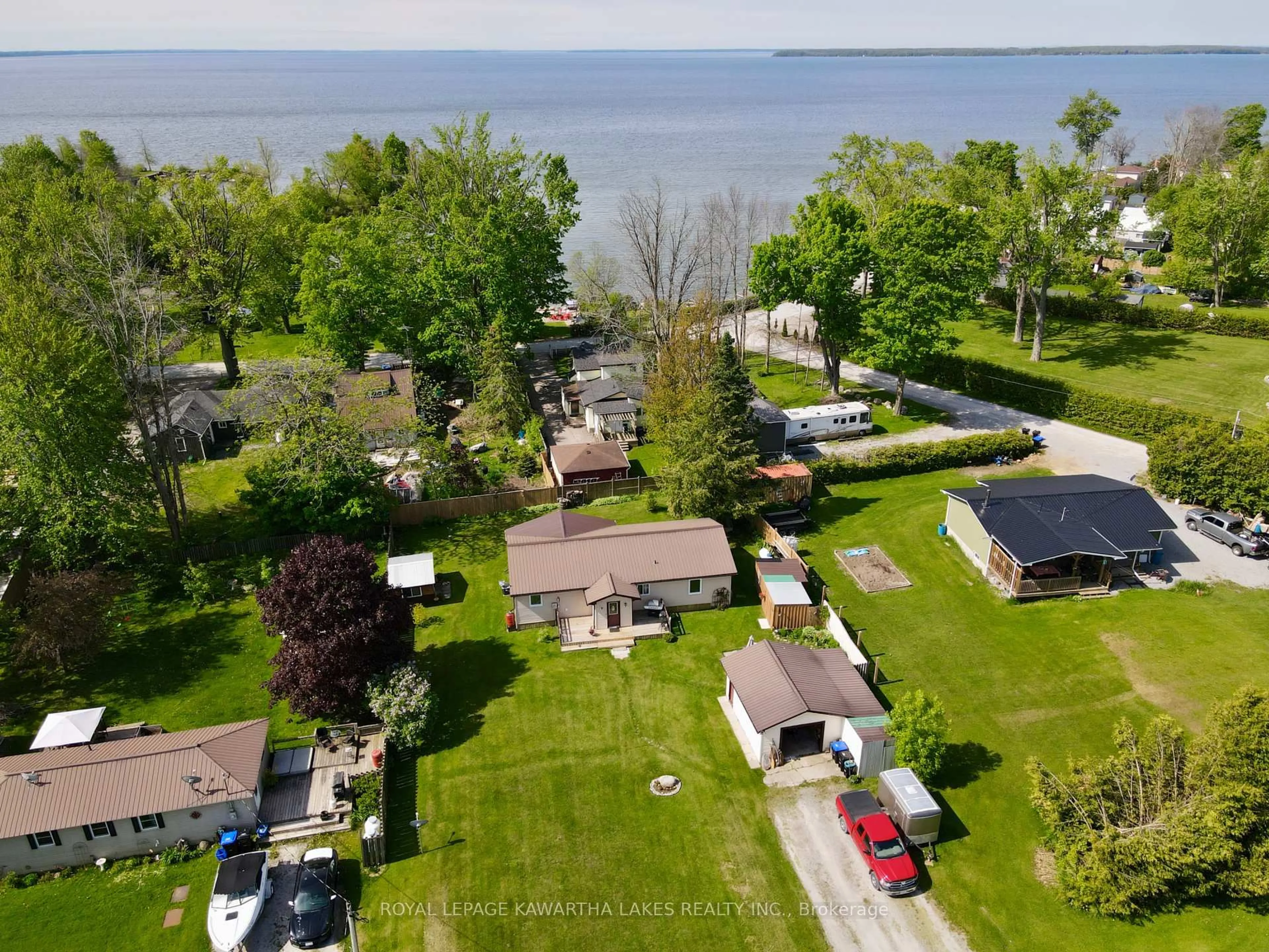 A pic from outside/outdoor area/front of a property/back of a property/a pic from drone, water/lake/river/ocean view for 1227 Ramara Road 47 Rd, Ramara Ontario L0K 1B0
