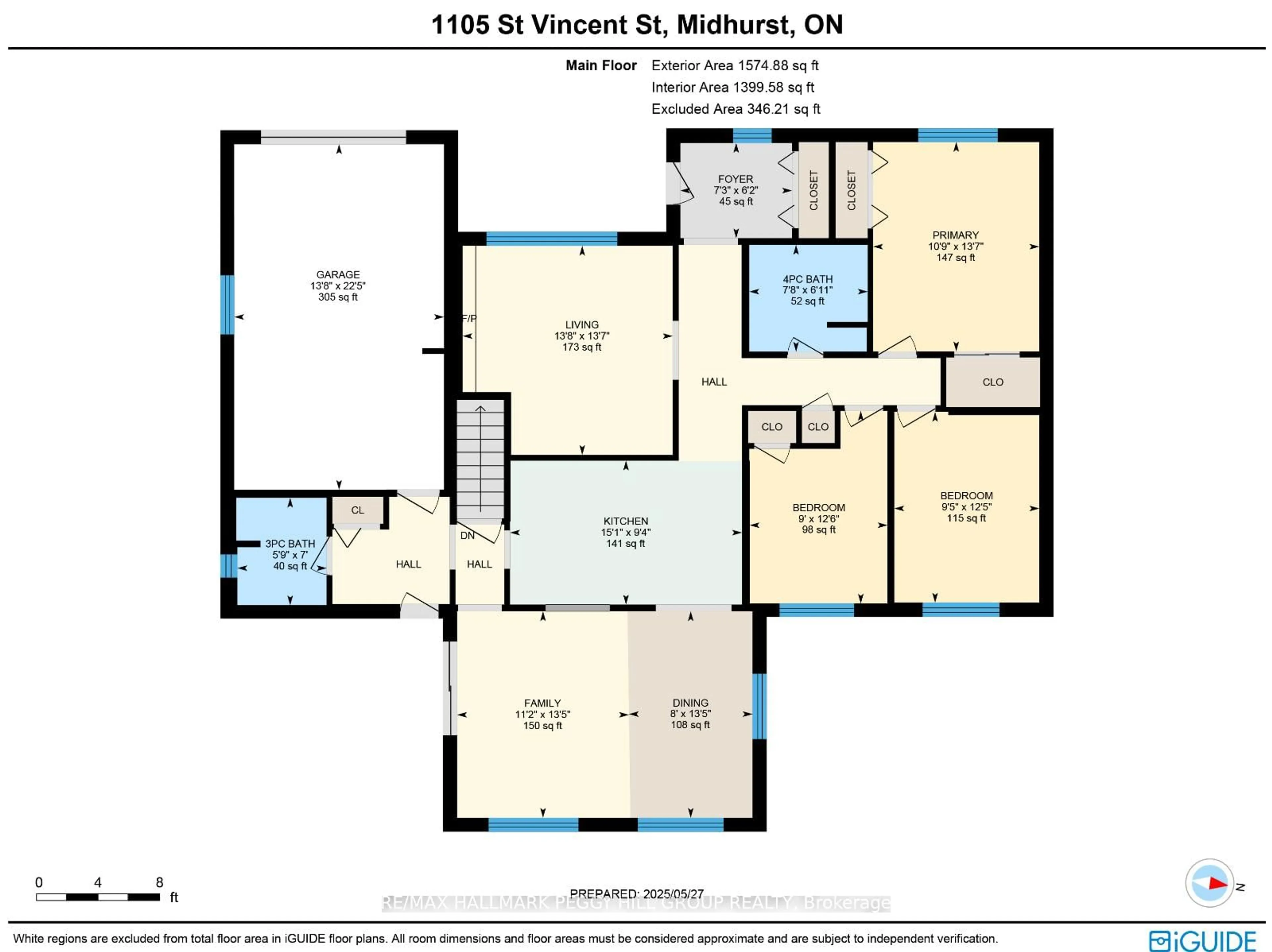 Floor plan for 1105 St Vincent St, Springwater Ontario L9X 0M6