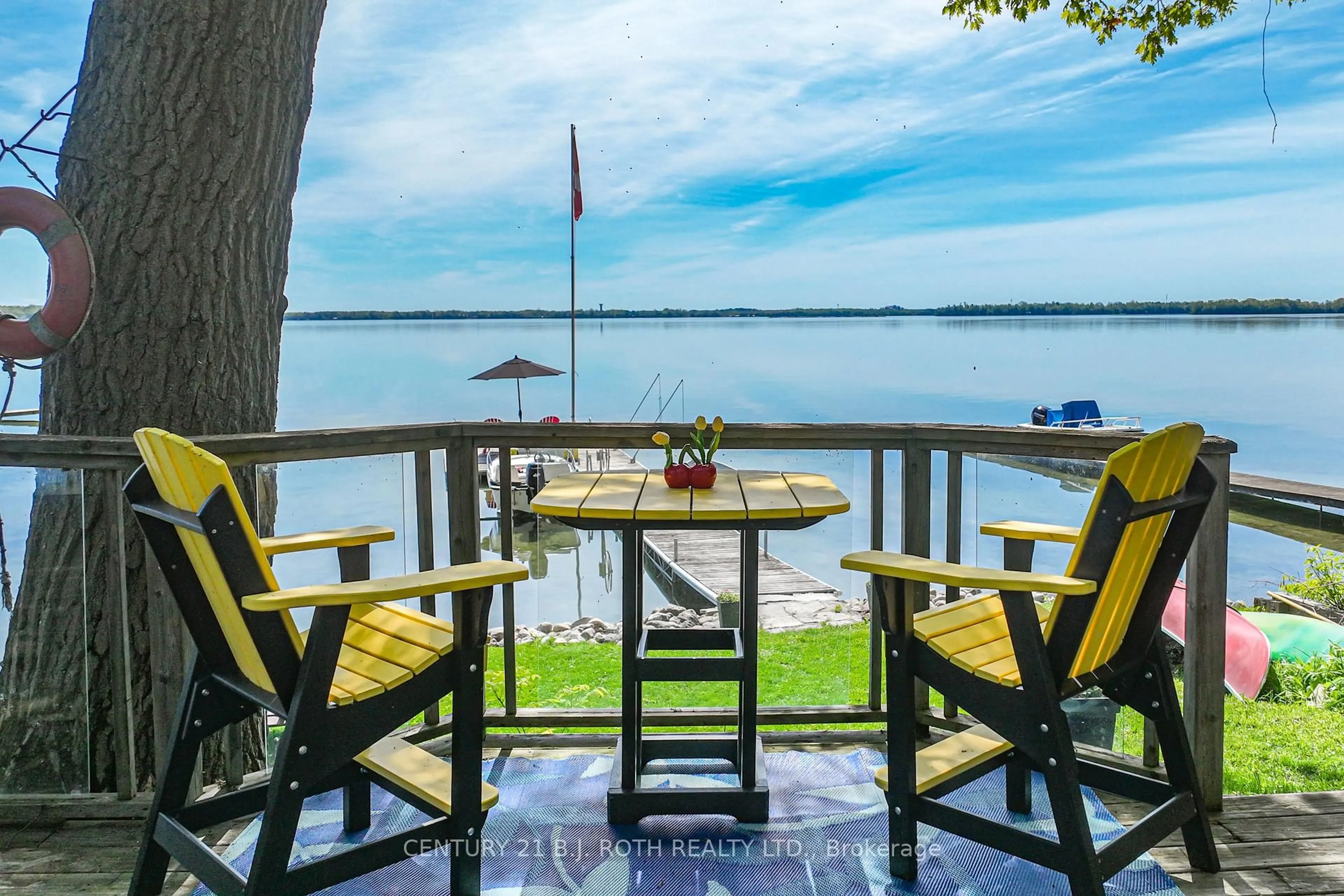Patio, water/lake/river/ocean view for 3939 Menoke Beach Rd, Severn Ontario L3V 0T9