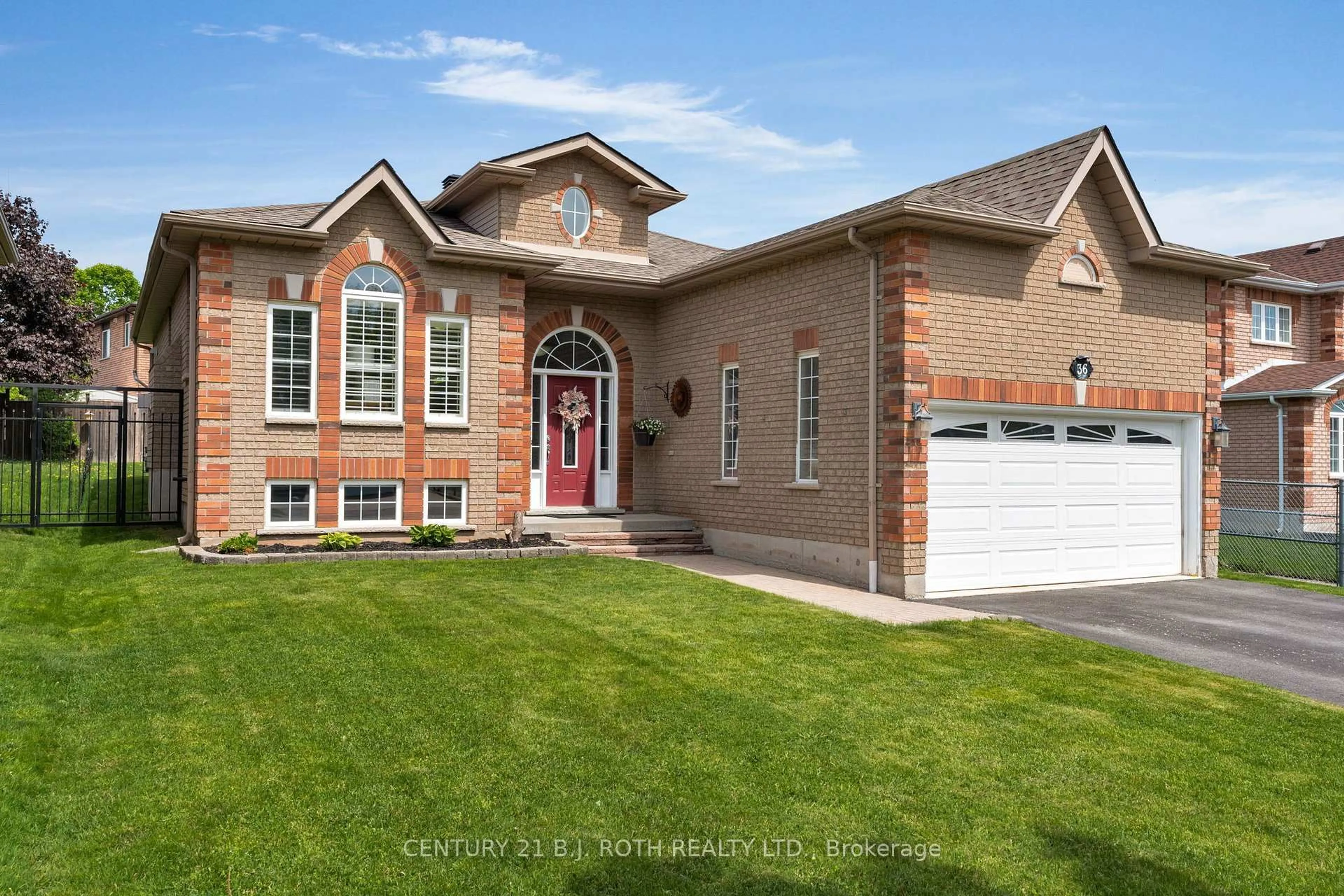 Home with brick exterior material, street for 36 Benson Dr, Barrie Ontario L4N 7Y1
