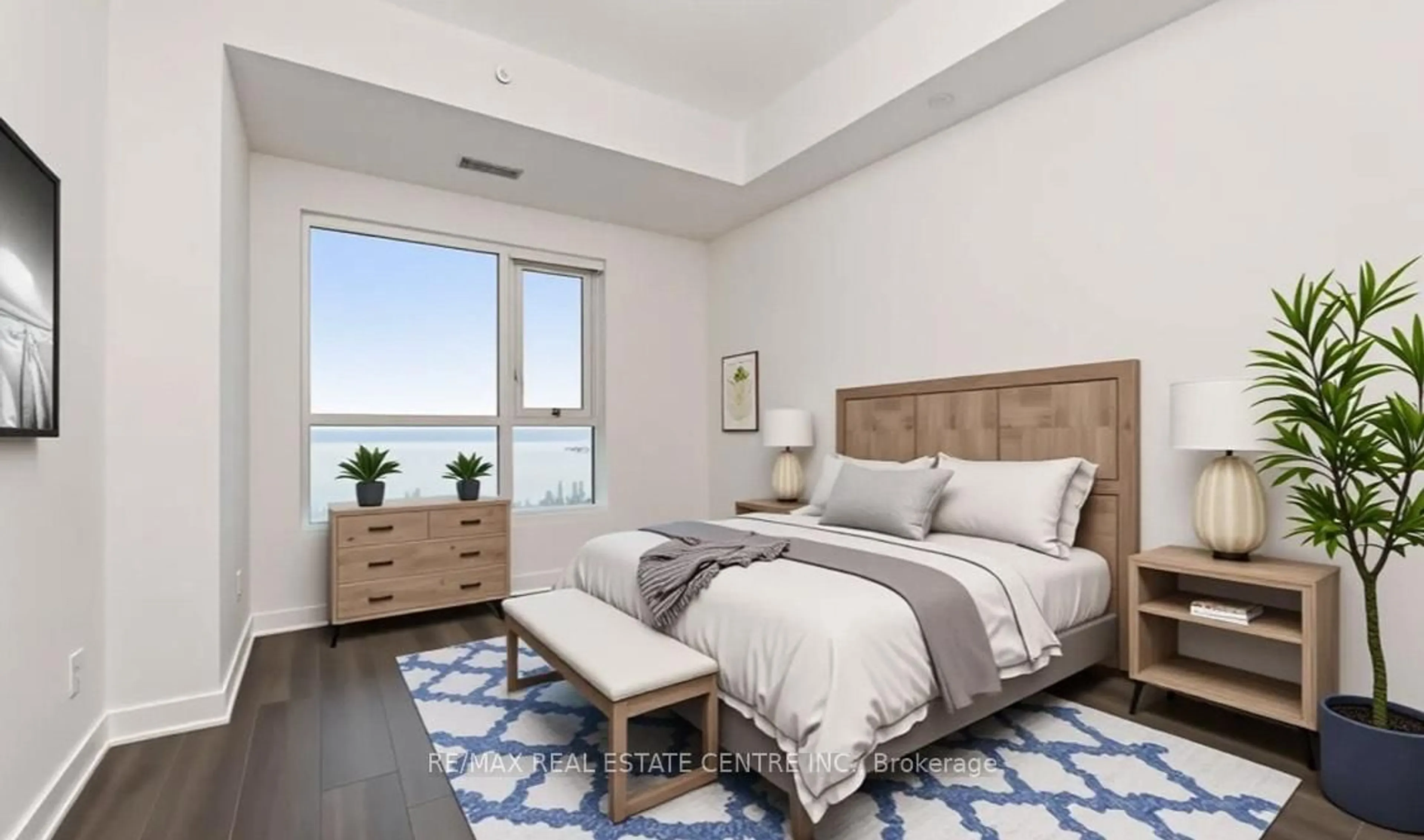 Bedroom with bed, unknown for 56 Lakeside Terr #805, Barrie Ontario L4M 0L4