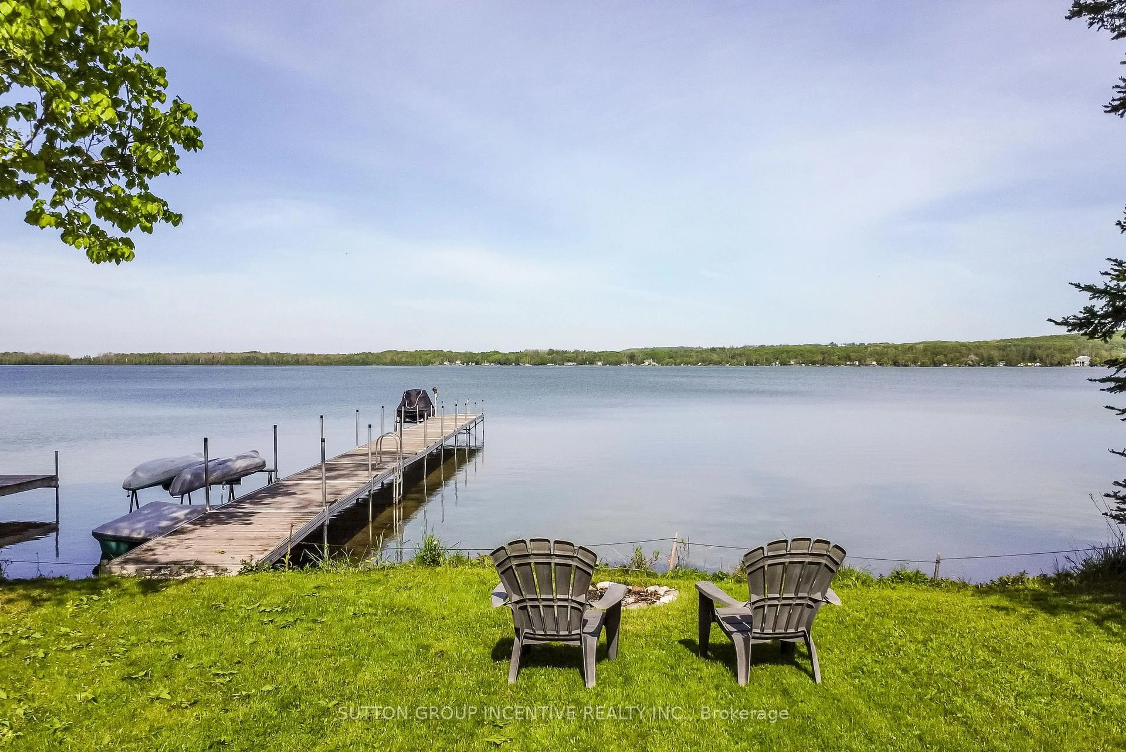 Patio, water/lake/river/ocean view for 10 Buttercup Lane, Springwater Ontario L0L 1P0