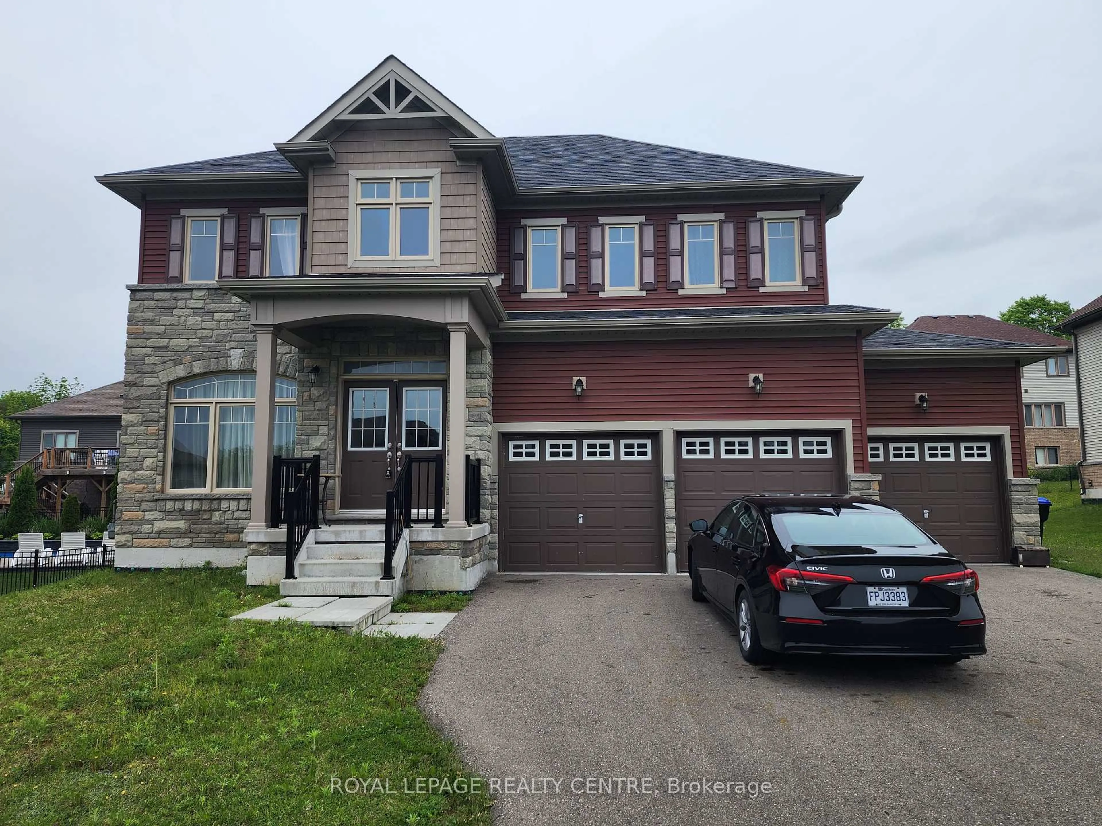 Home with brick exterior material, street for 43 Landscape Dr, Oro-Medonte Ontario L0L 2X0