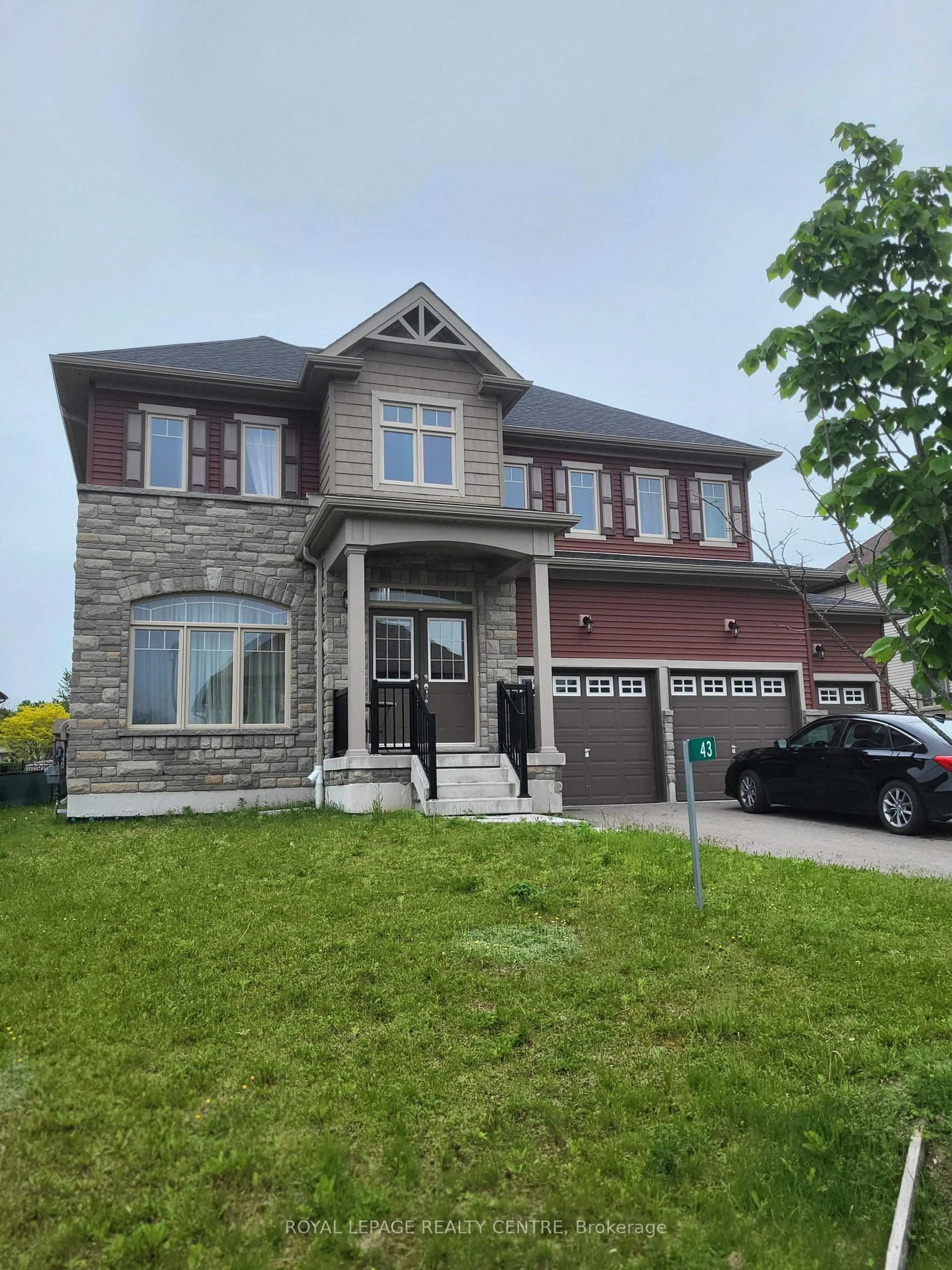 Home with brick exterior material, street for 43 Landscape Dr, Oro-Medonte Ontario L0L 2X0