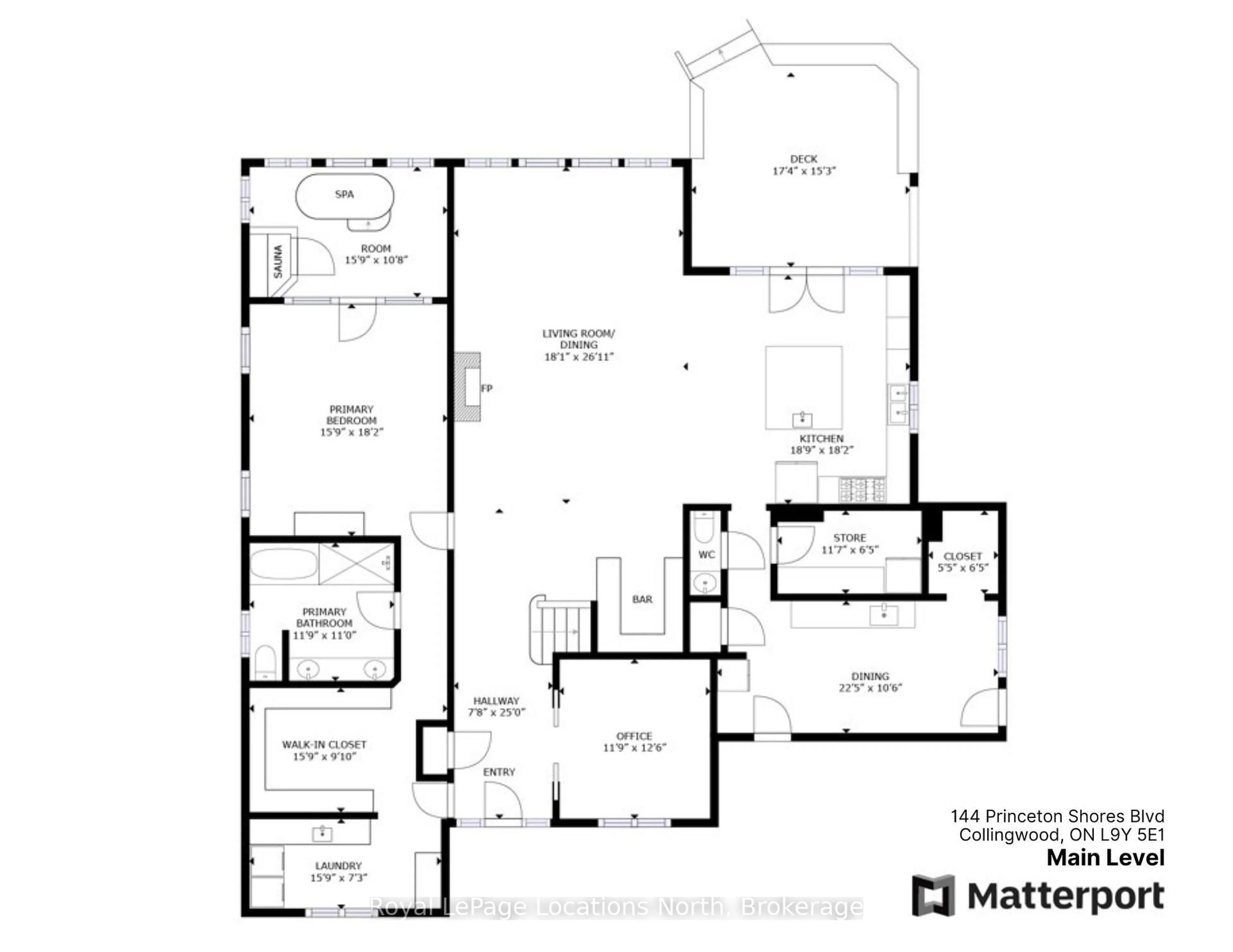 Floor plan for 144 Princeton Shores Blvd, Collingwood Ontario L9Y 5E1