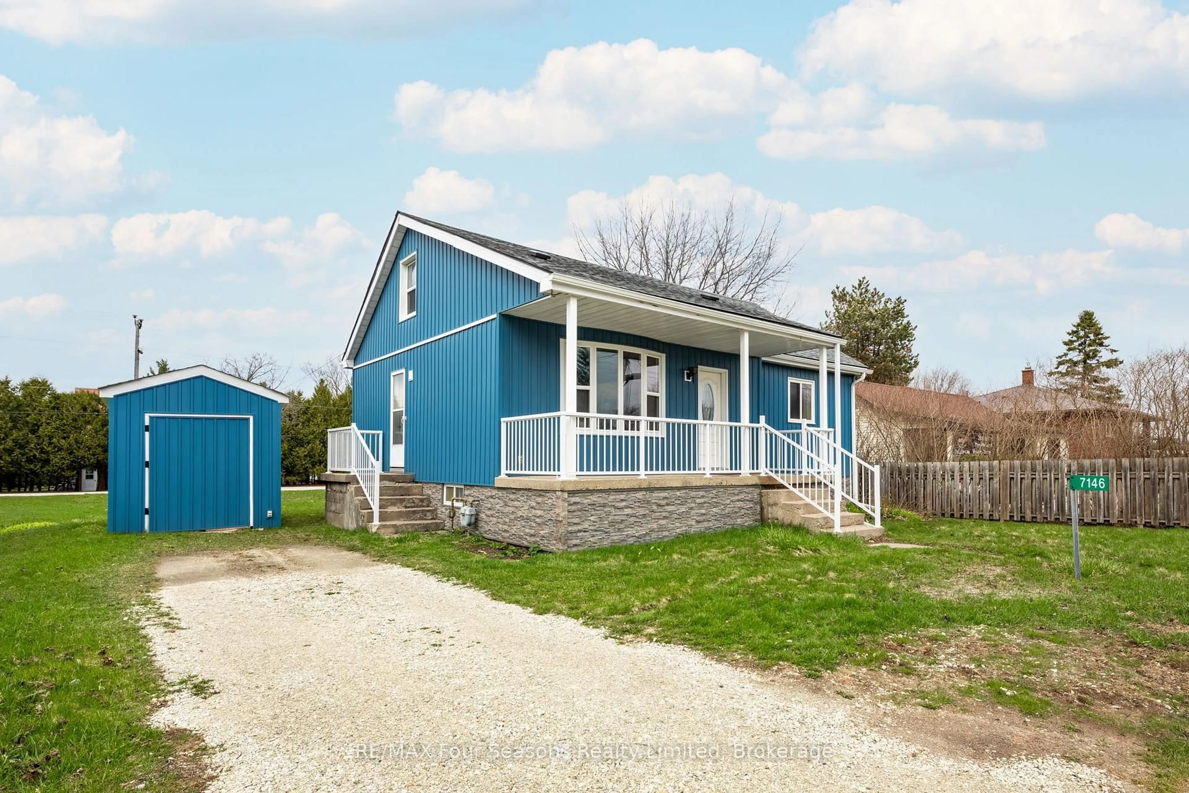 Home with vinyl exterior material, street for 7146 Highway 26, Clearview Ontario L0M 1S0