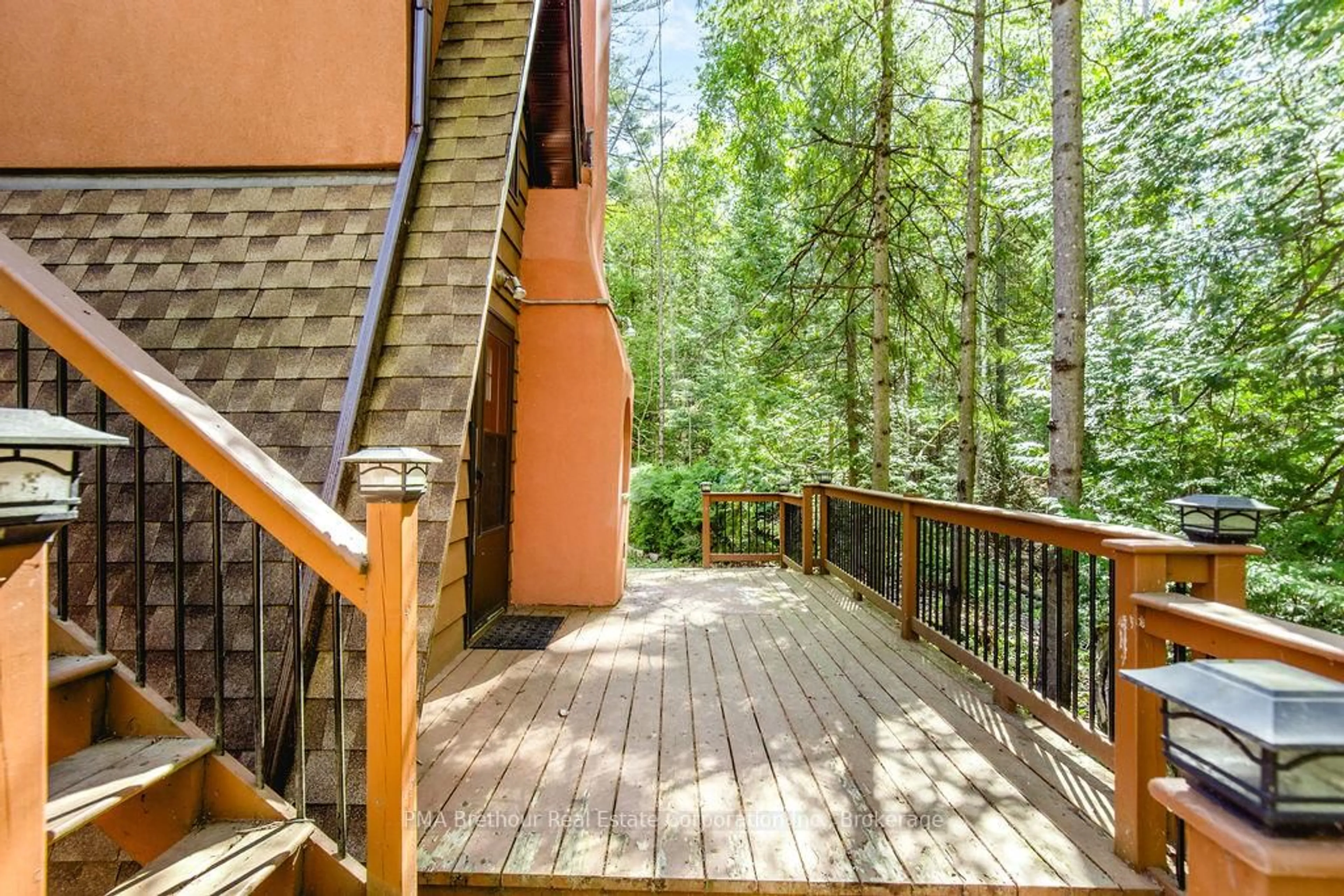 Patio, forest/trees view for 56 Birch Tr, Wasaga Beach Ontario L9Z 2S1