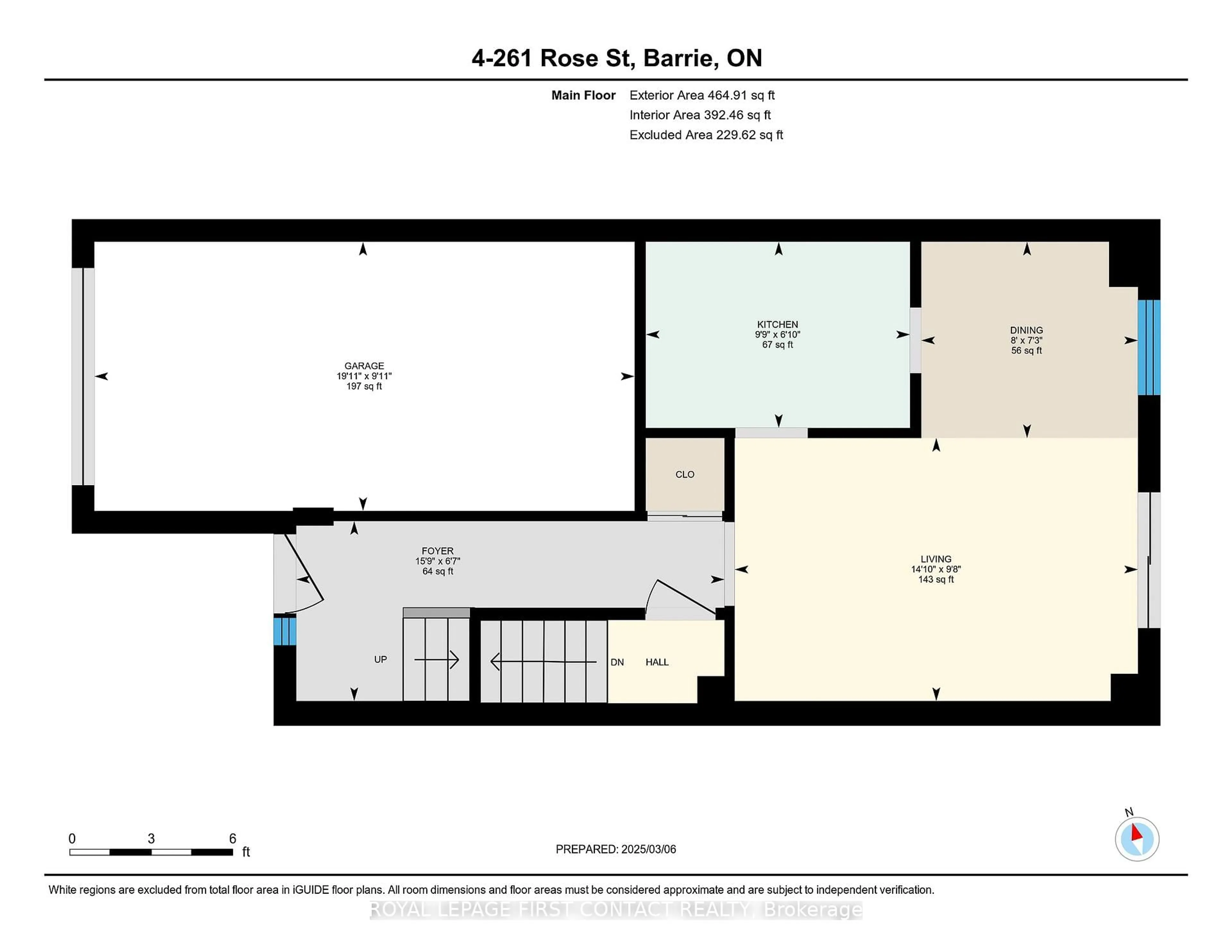 Floor plan for 261 Rose St #4, Barrie Ontario L4M 2V3
