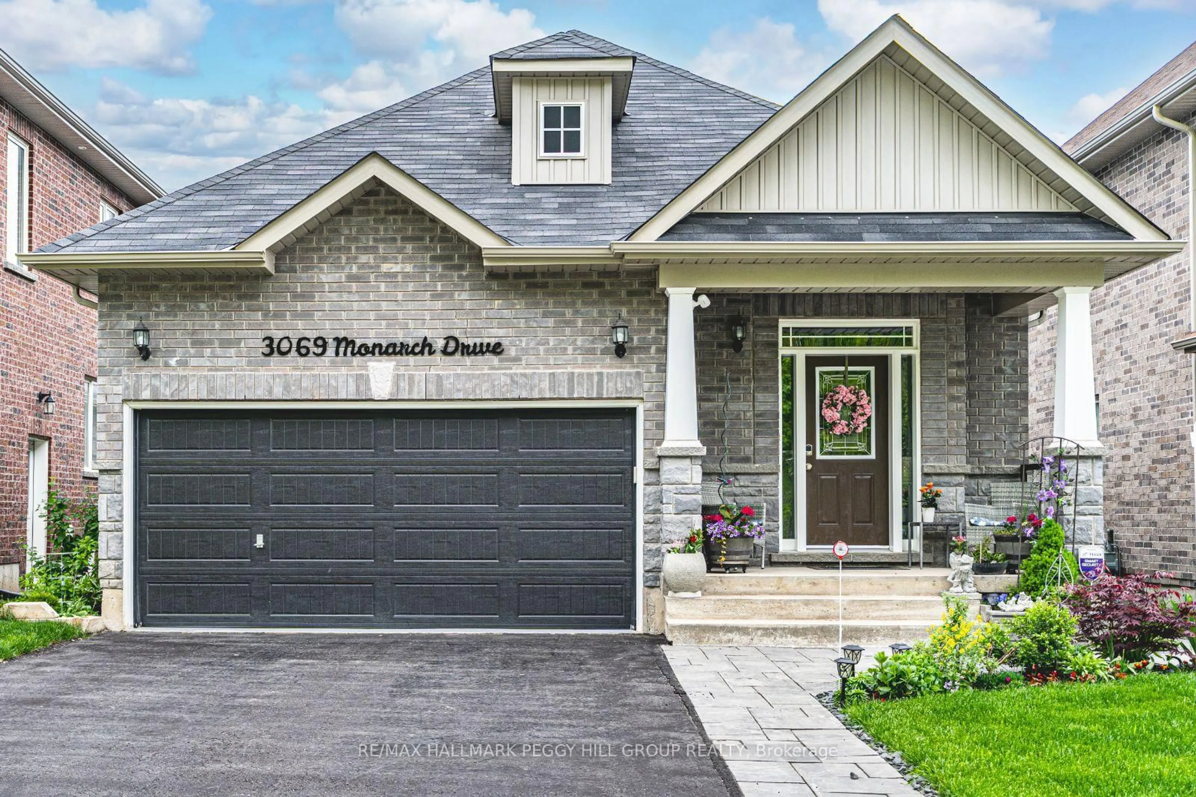 Home with brick exterior material, street for 3069 Monarch Dr, Orillia Ontario L3V 8K3