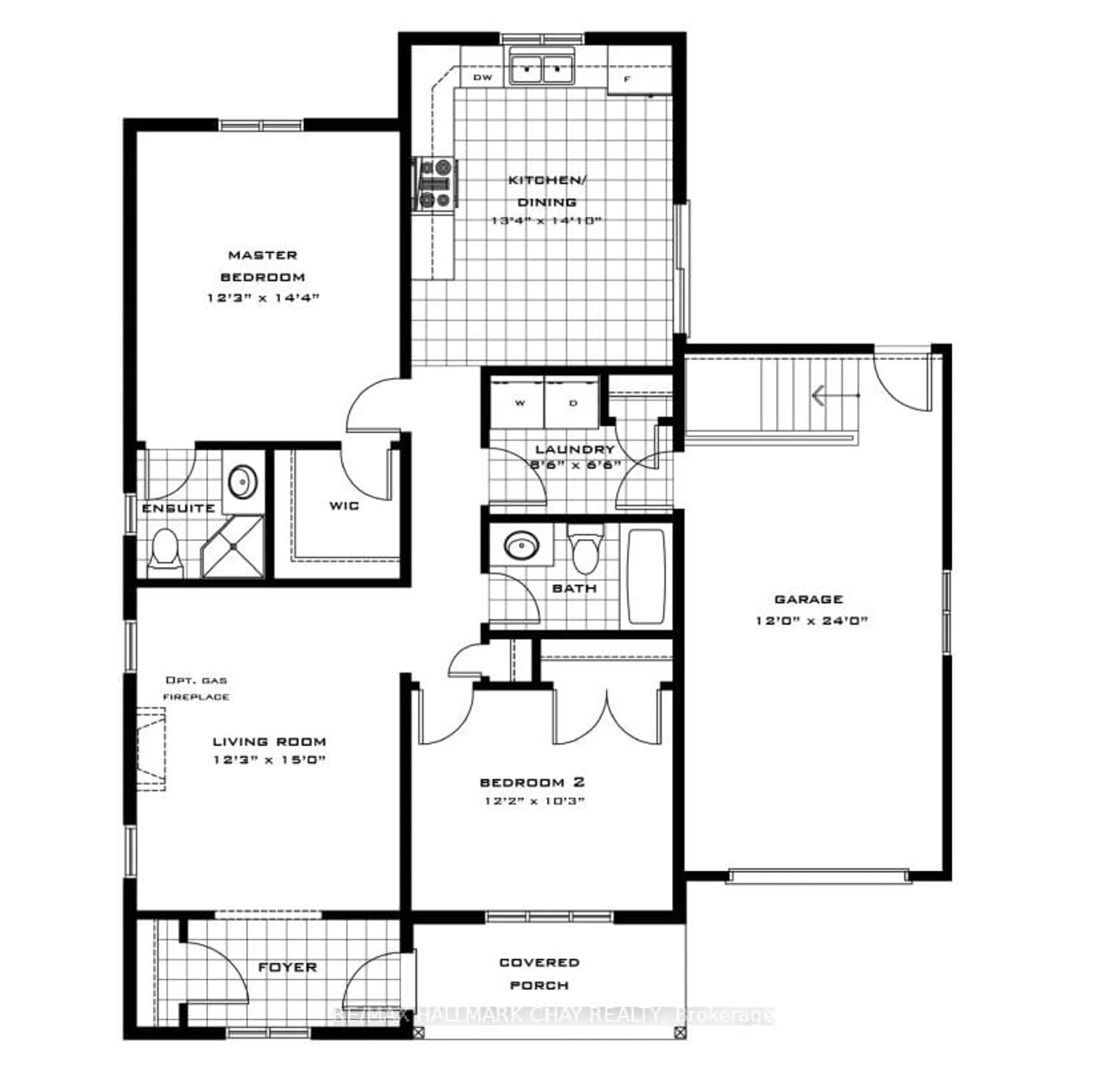 Floor plan for Lot 95A Reynolds Dr, Ramara Ontario L3V 0L3