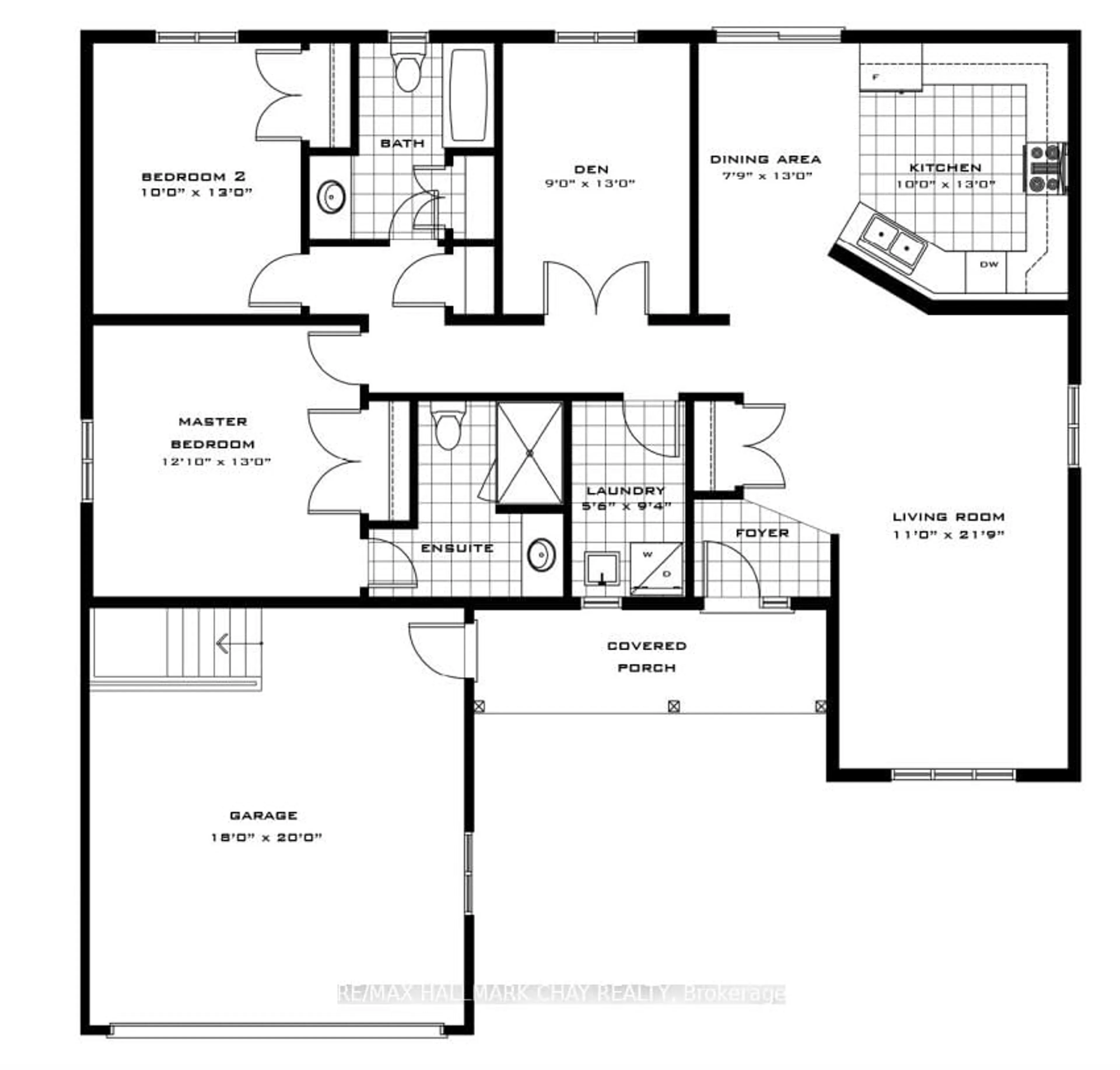 Floor plan for Lot 89A Reynolds Dr, Ramara Ontario L3V 0L3