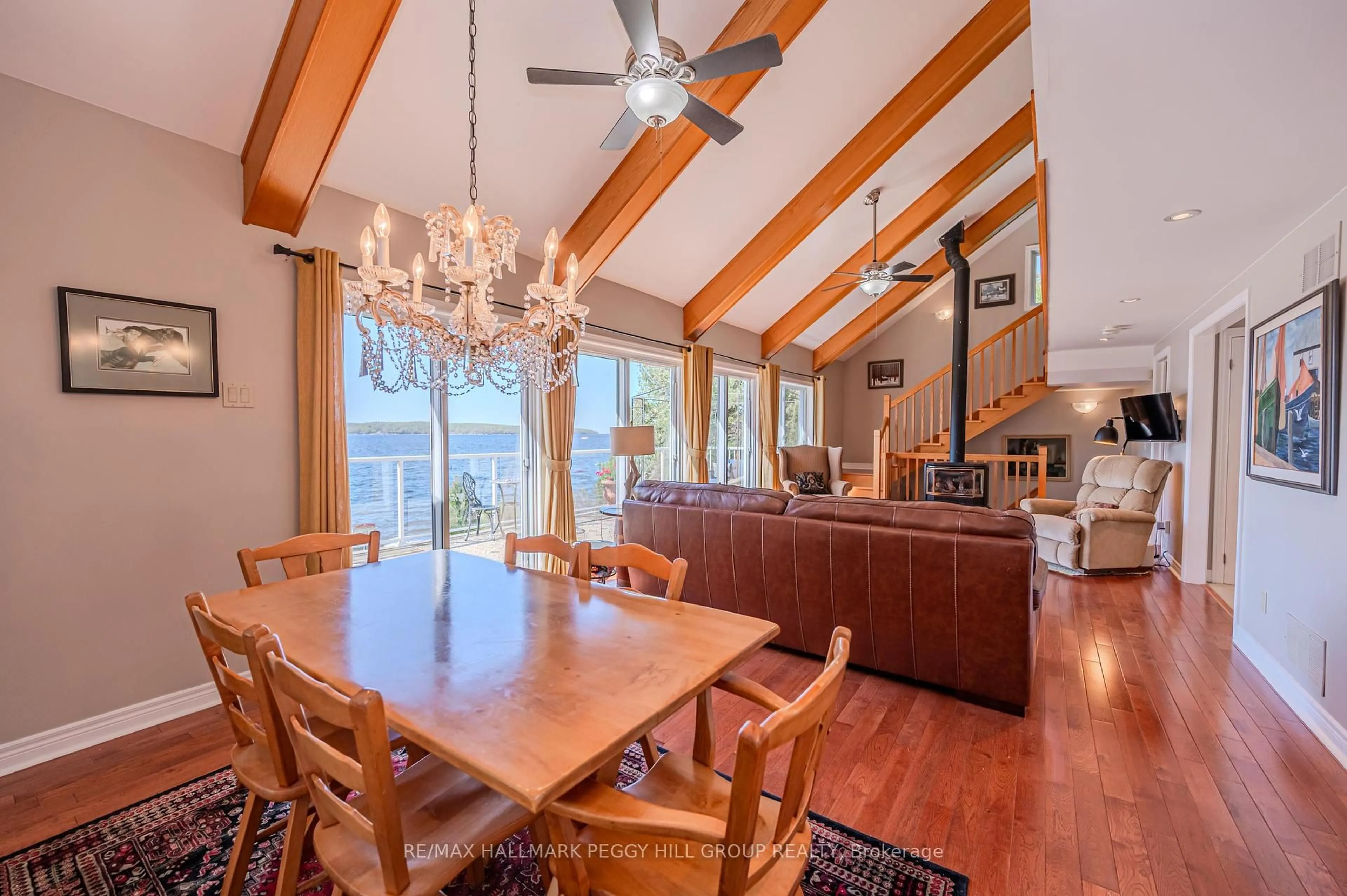 Dining room, wood/laminate floor for 30 Georgian Lane, Tay Ontario L0K 1R0