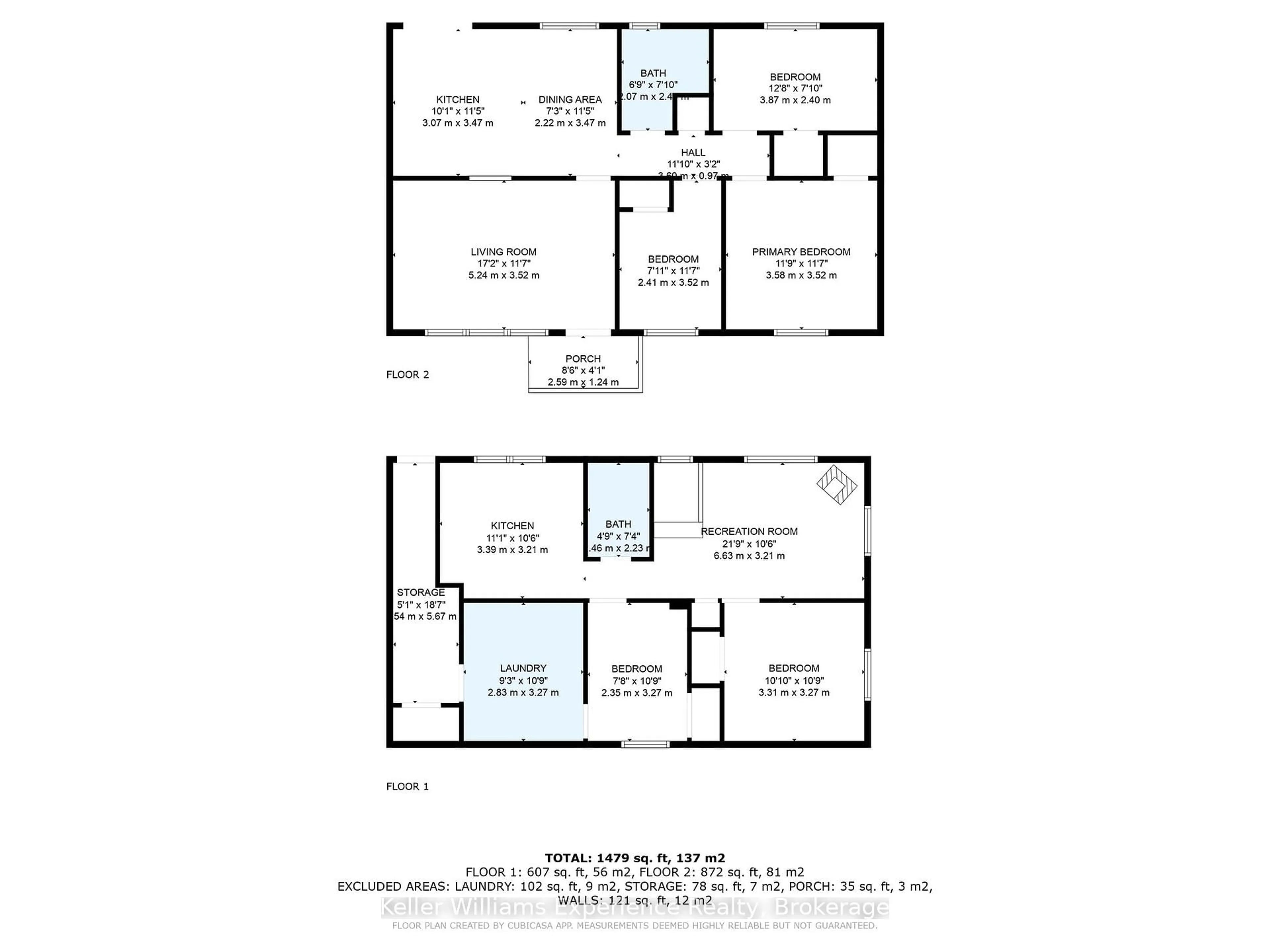 Floor plan for 258 Ruby St, Midland Ontario L4R 2L4