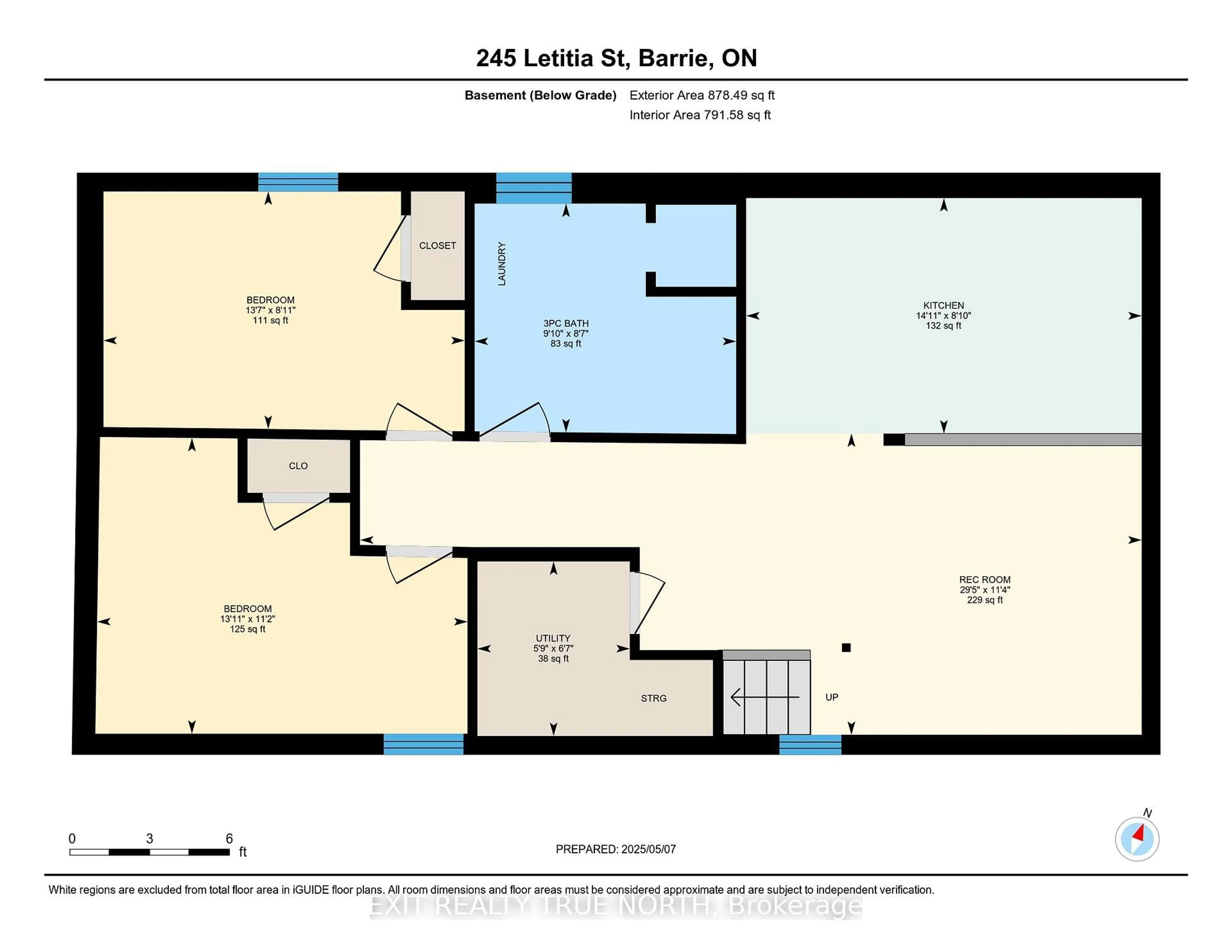 Floor plan for 245 Letitia St, Barrie Ontario L4N 4Y7