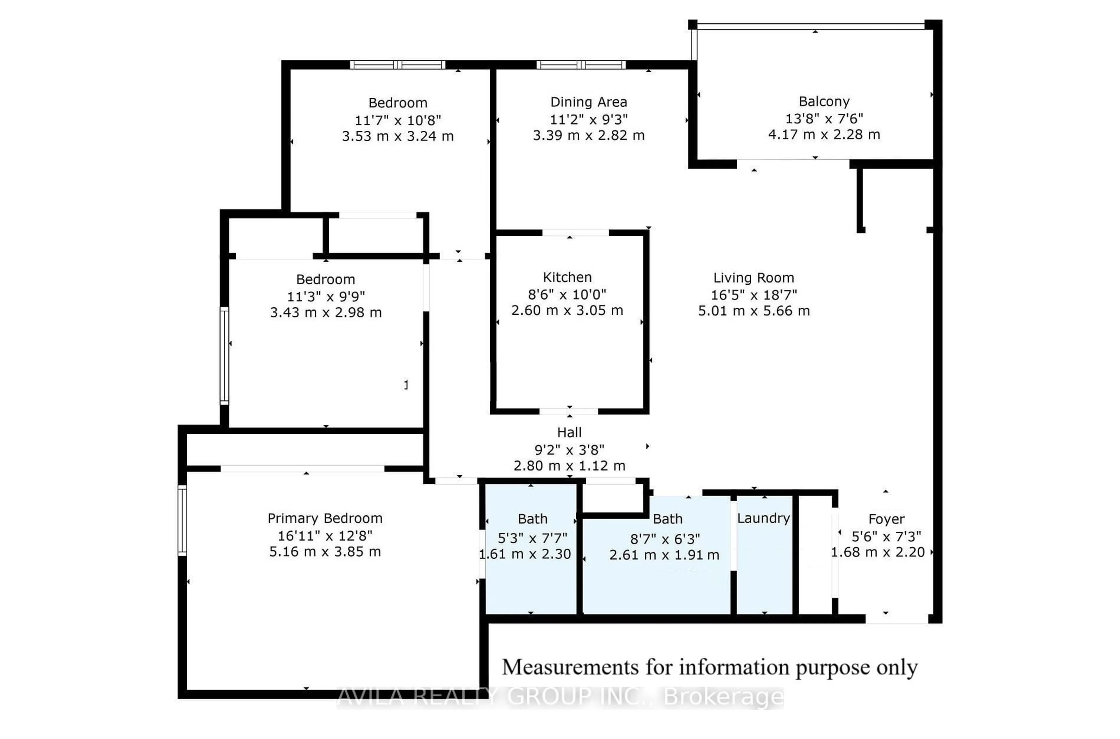 Floor plan for 54 Koda St #302, Barrie Ontario L9J 0J6