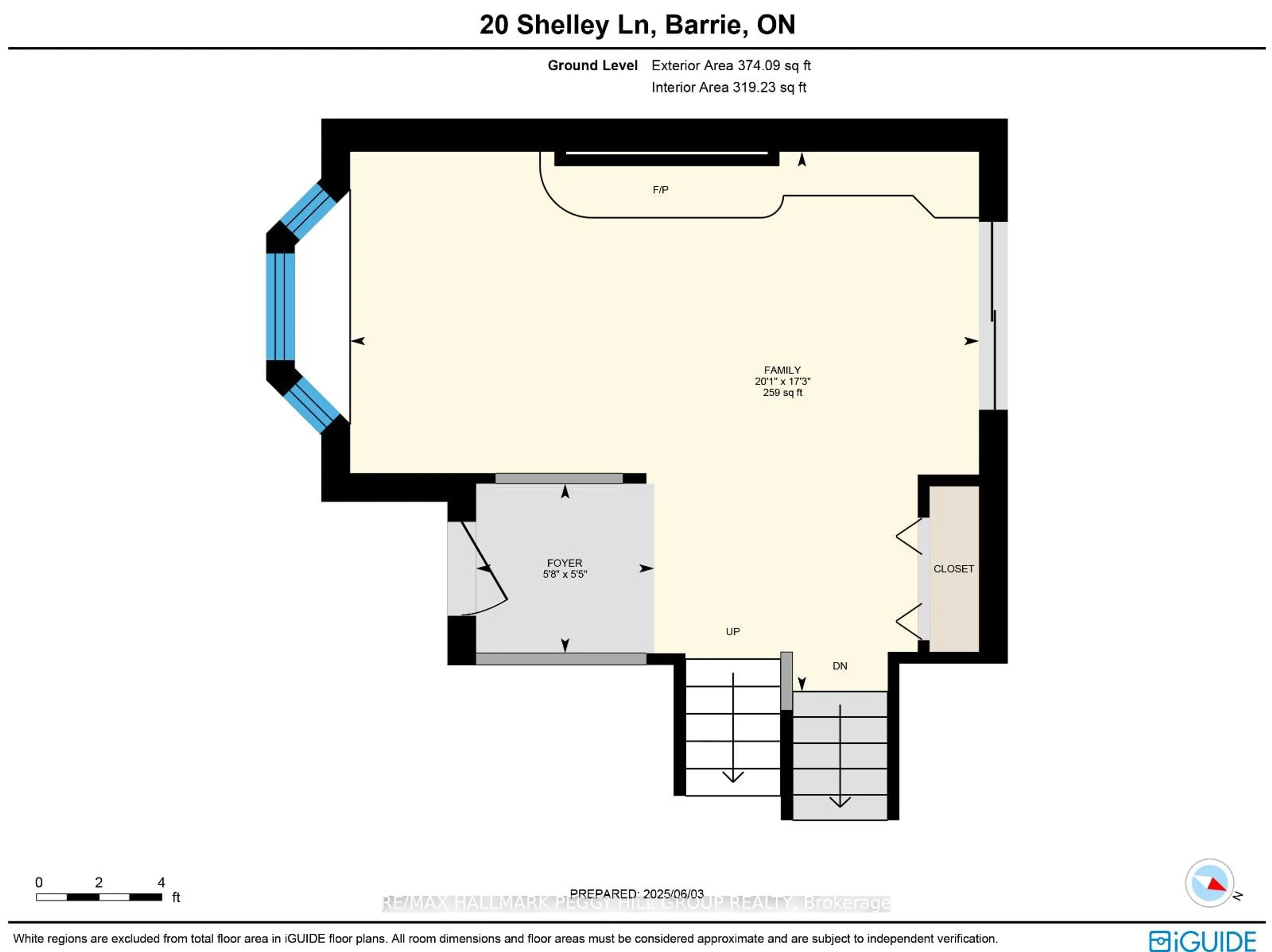 Floor plan for 20 Shelley Lane, Barrie Ontario L4N 4X8