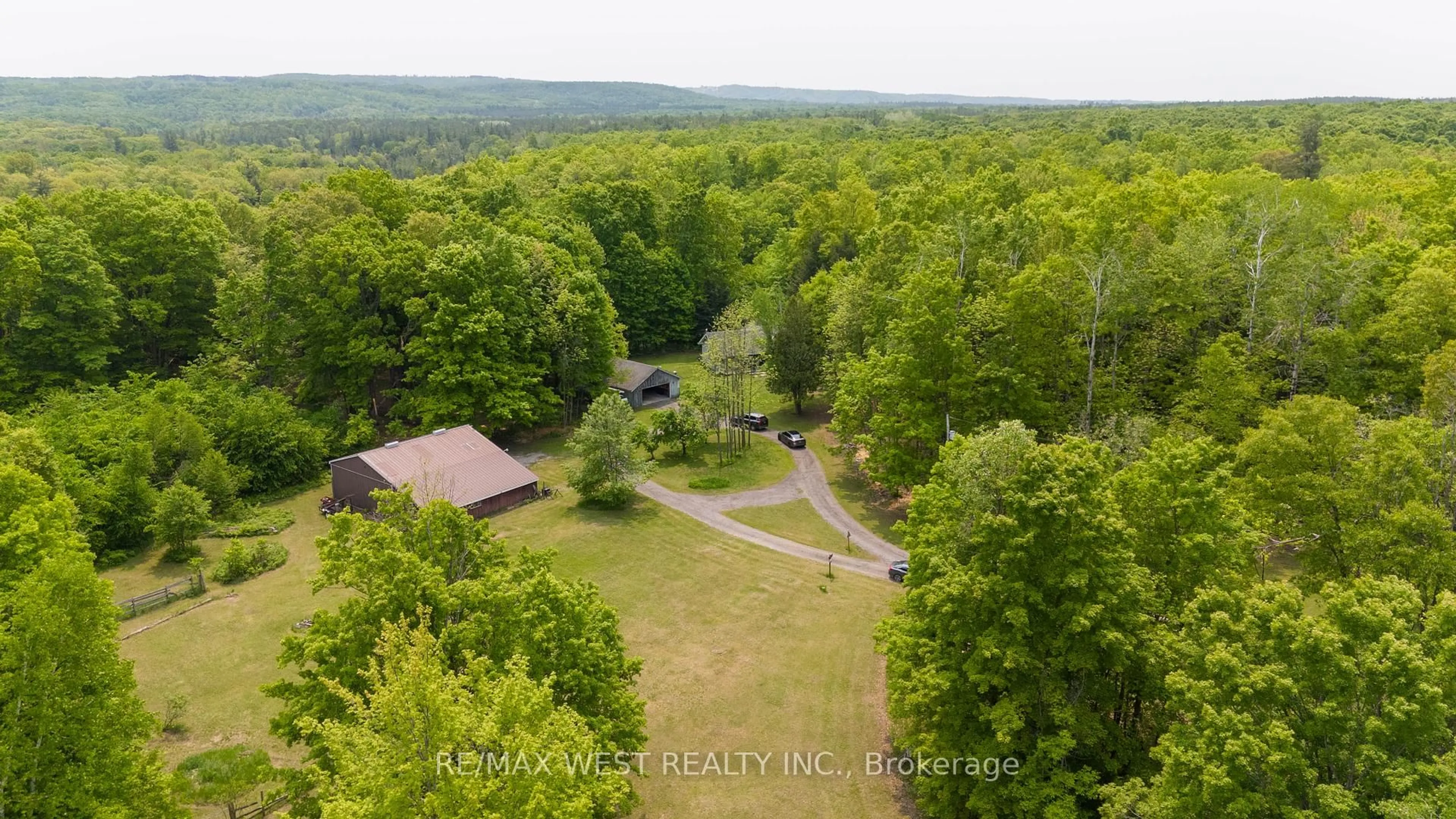 A pic from outside/outdoor area/front of a property/back of a property/a pic from drone, forest/trees view for 741 Ingram Rd, Oro-Medonte Ontario L0K 1E0