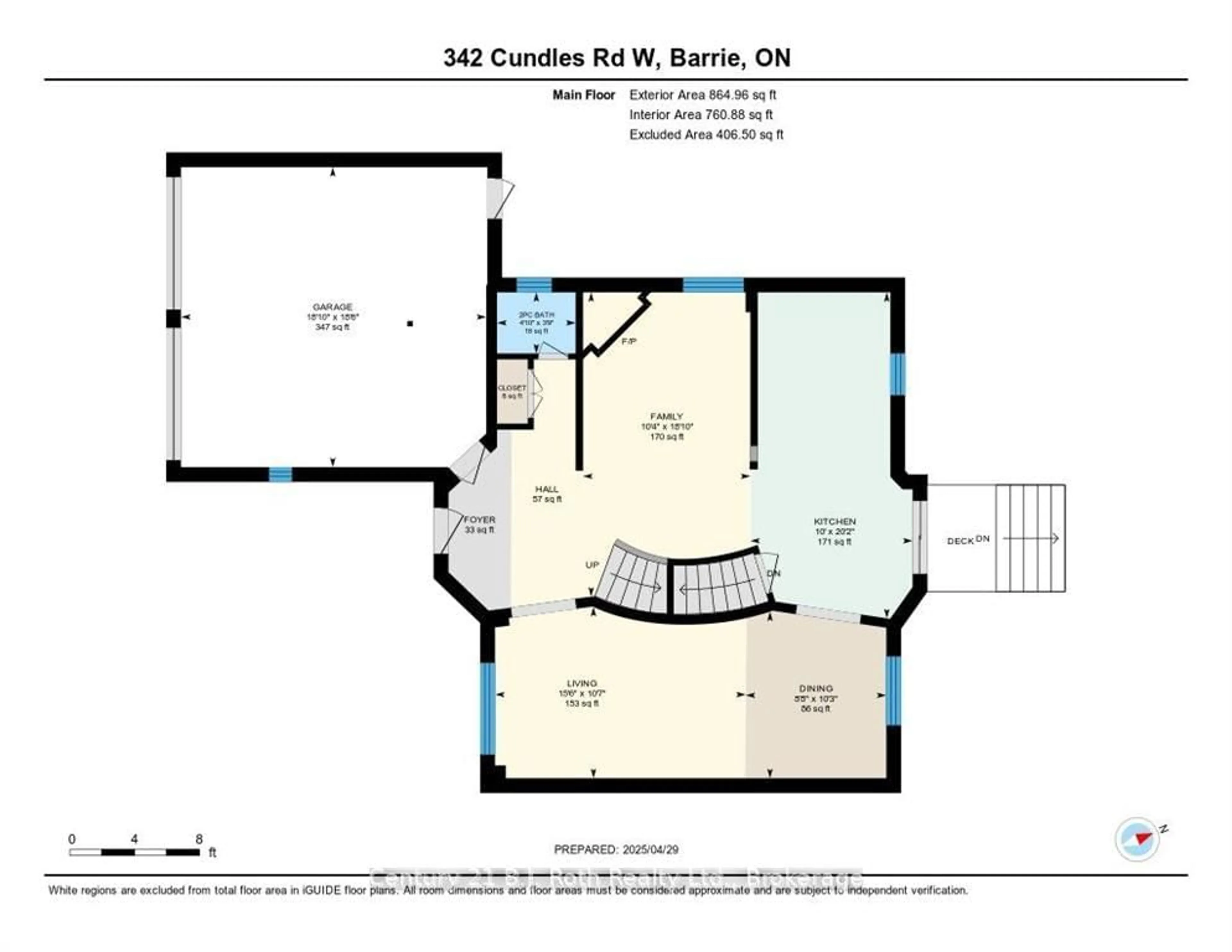 Floor plan for 342 CUNDLES Rd, Barrie Ontario L4N 7C8