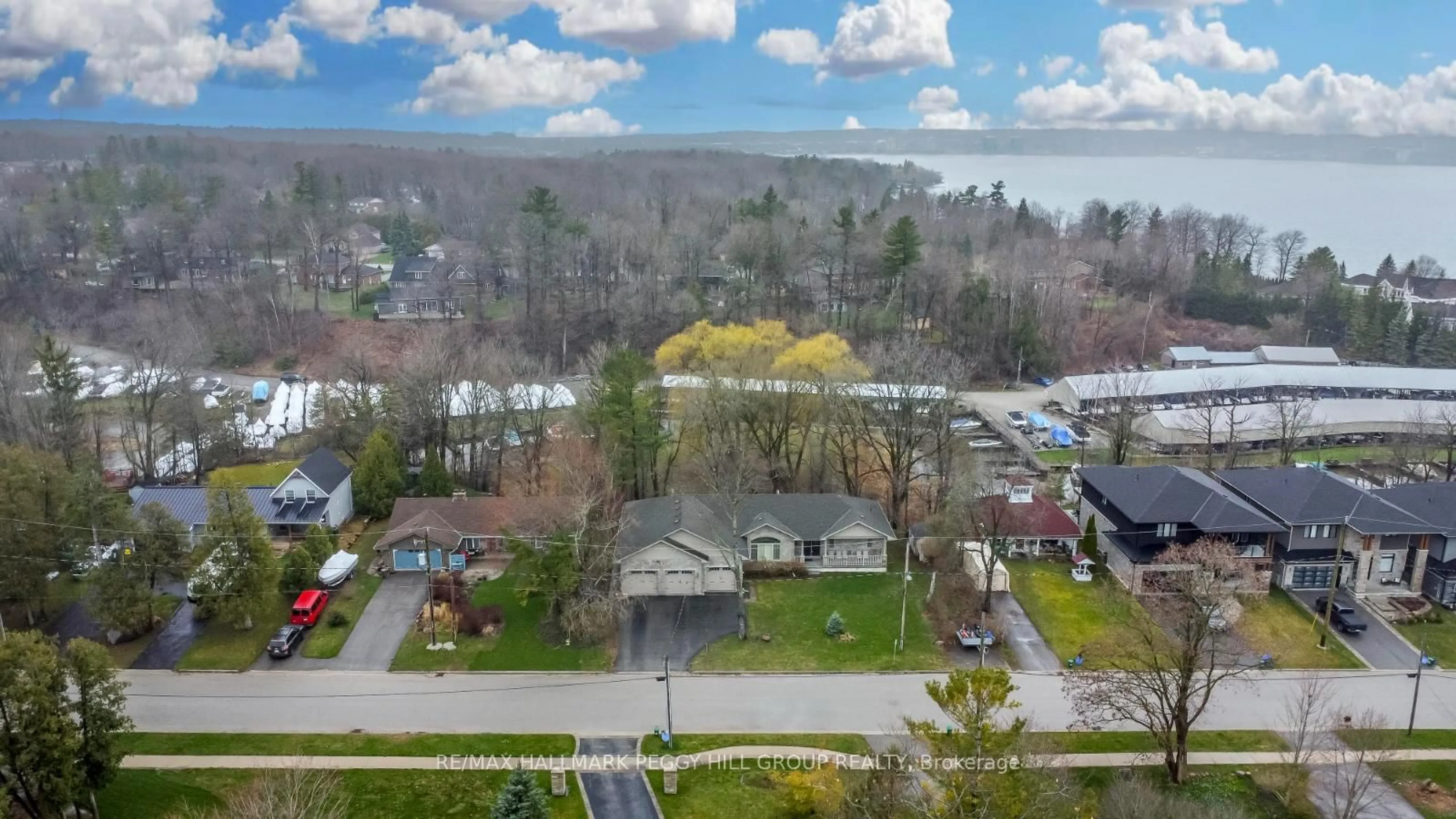 A pic from outside/outdoor area/front of a property/back of a property/a pic from drone, water/lake/river/ocean view for 392 Cox Mill Rd, Barrie Ontario L4N 7S8