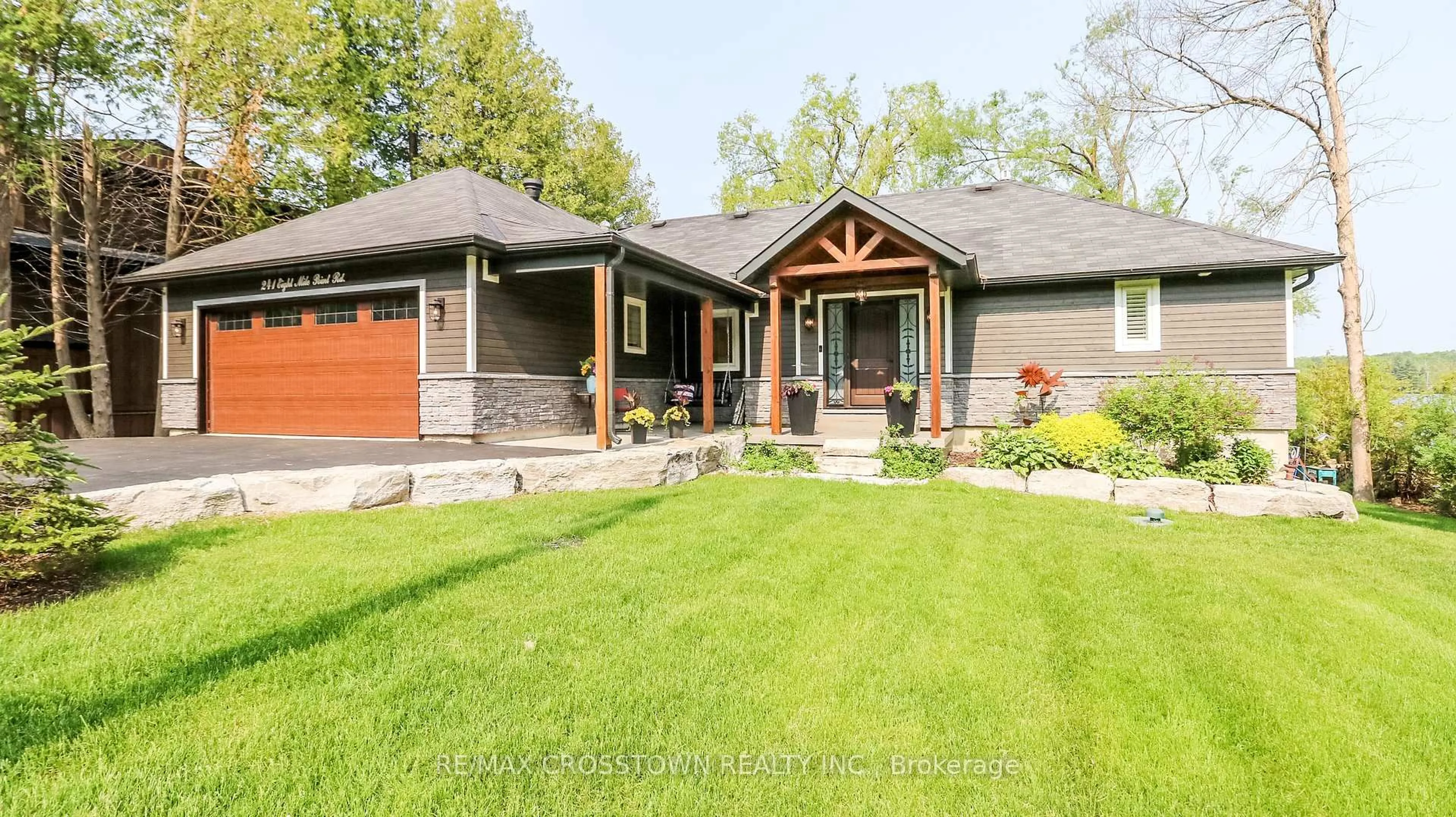 Home with brick exterior material, street for 241 Eight Mile Point Rd, Oro-Medonte Ontario L3V 6H1