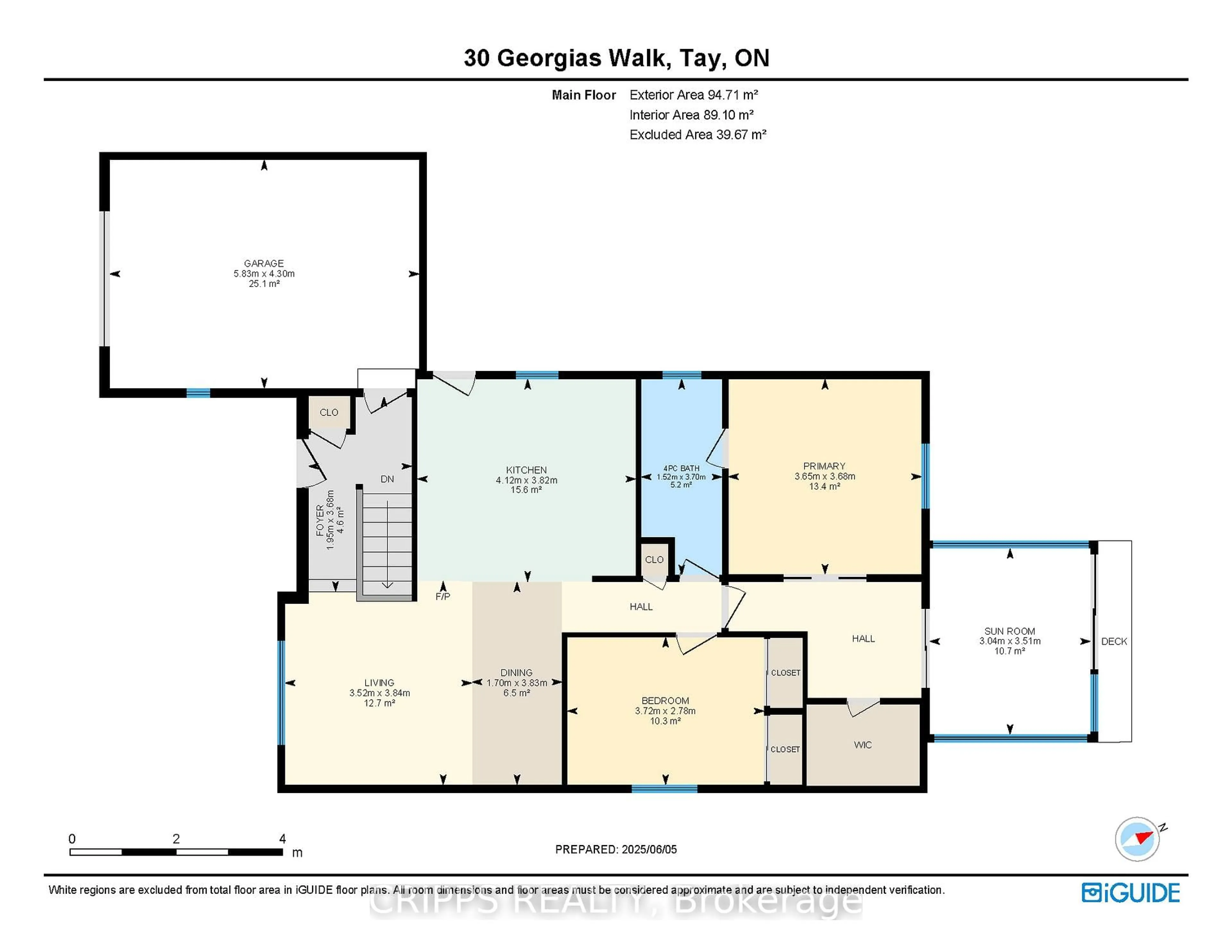 Floor plan for 30 GEORGIAS Walk, Tay Ontario L0K 2A0