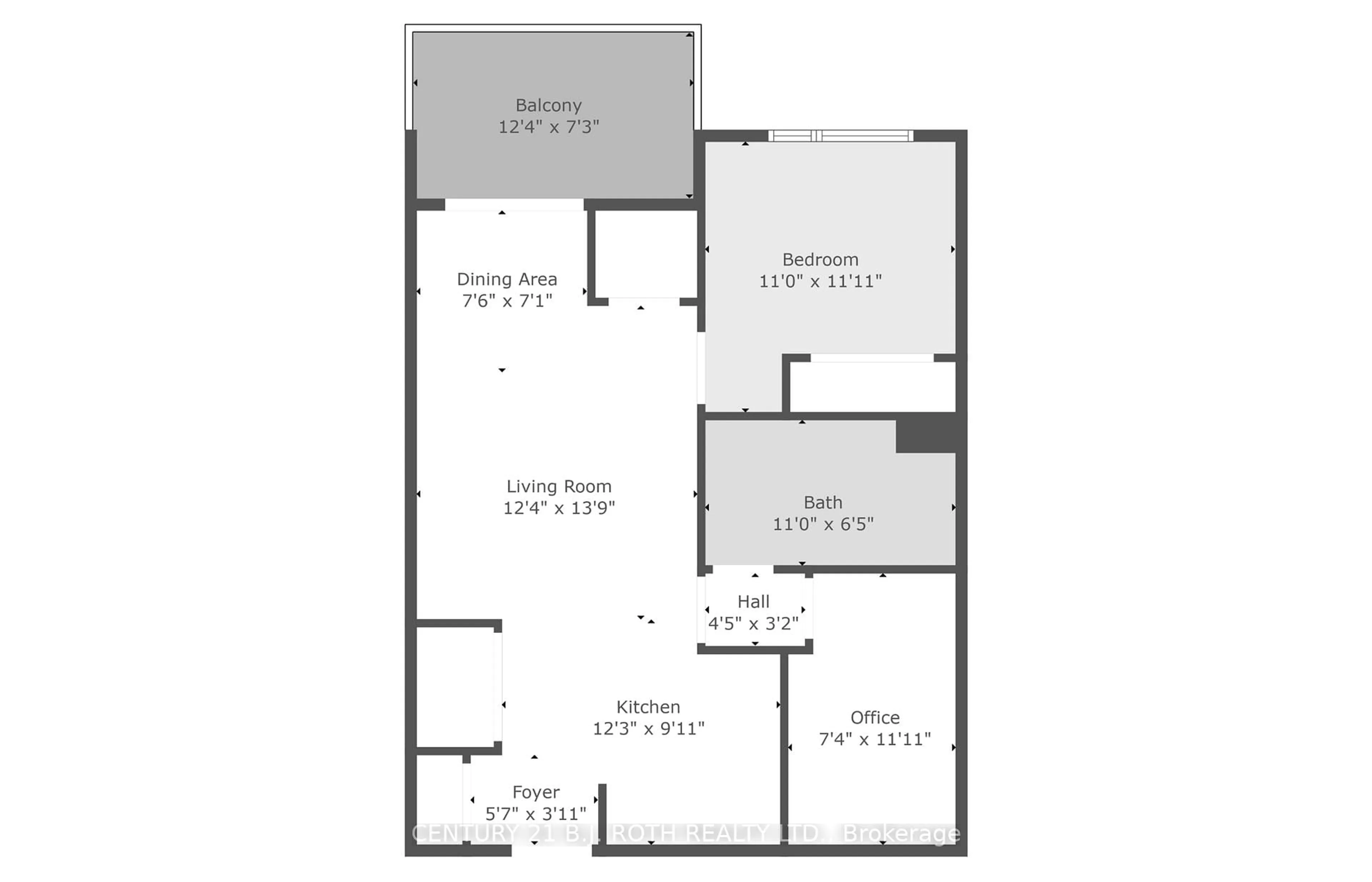 Floor plan for 300 ESSA Rd #108, Barrie Ontario L9J 0B9