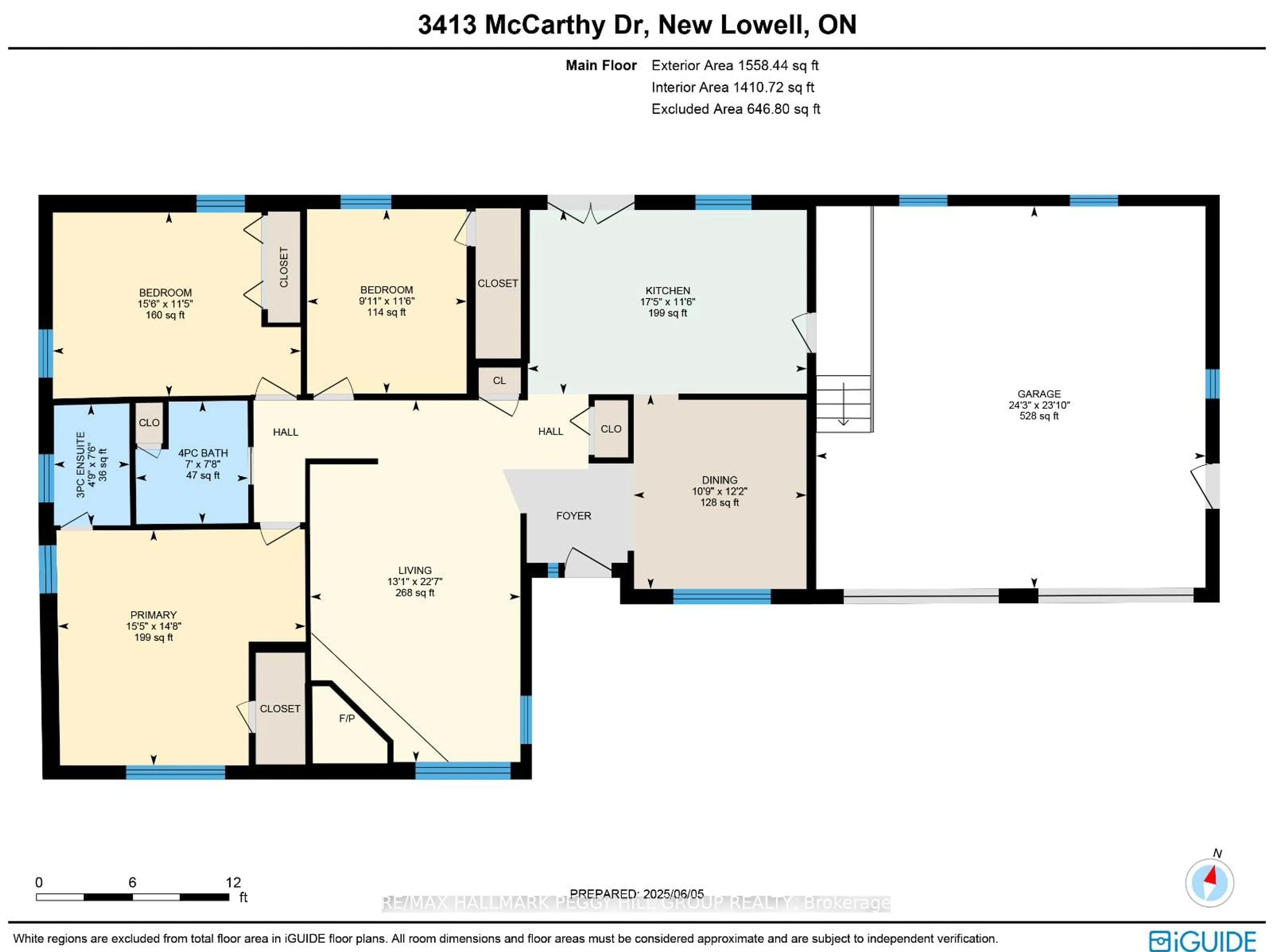 Floor plan for 3413 McCarthy Dr, Clearview Ontario L0M 1N0