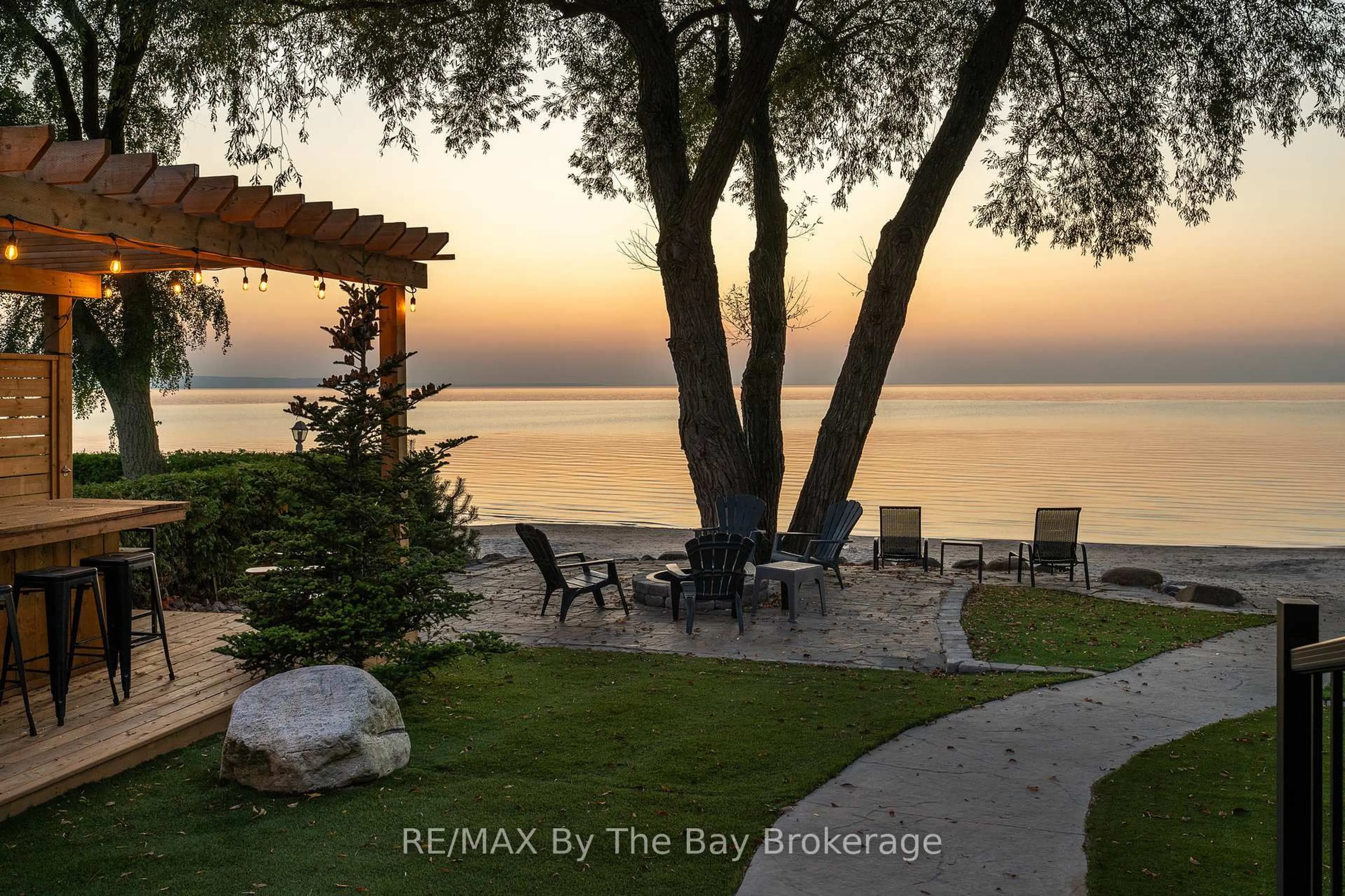 Patio, water/lake/river/ocean view for 2206 Tiny Beaches Rd, Tiny Ontario L0L 1P1