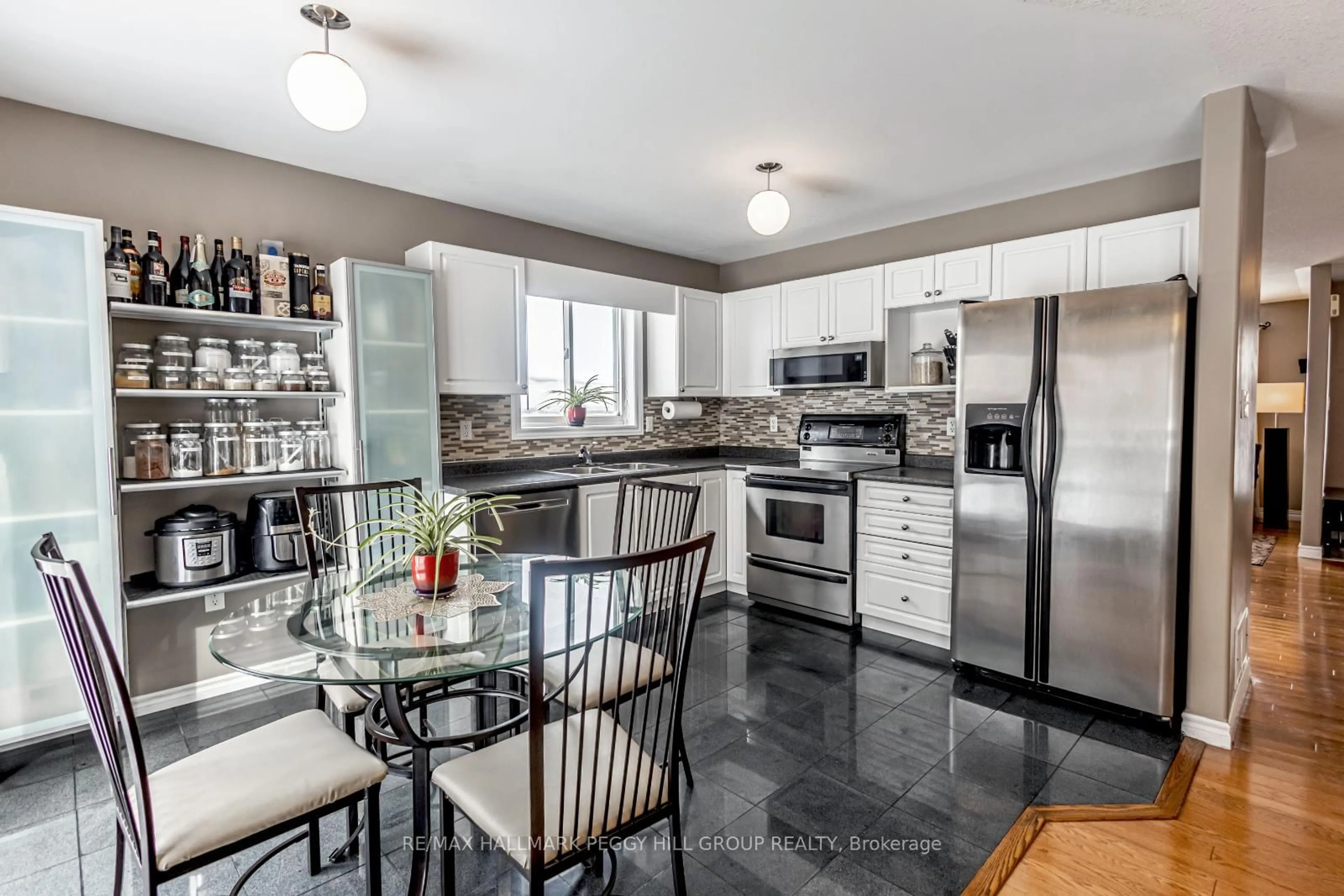 Contemporary kitchen, ceramic/tile floor for 115 Lion's Gate Blvd, Barrie Ontario L4M 7E5