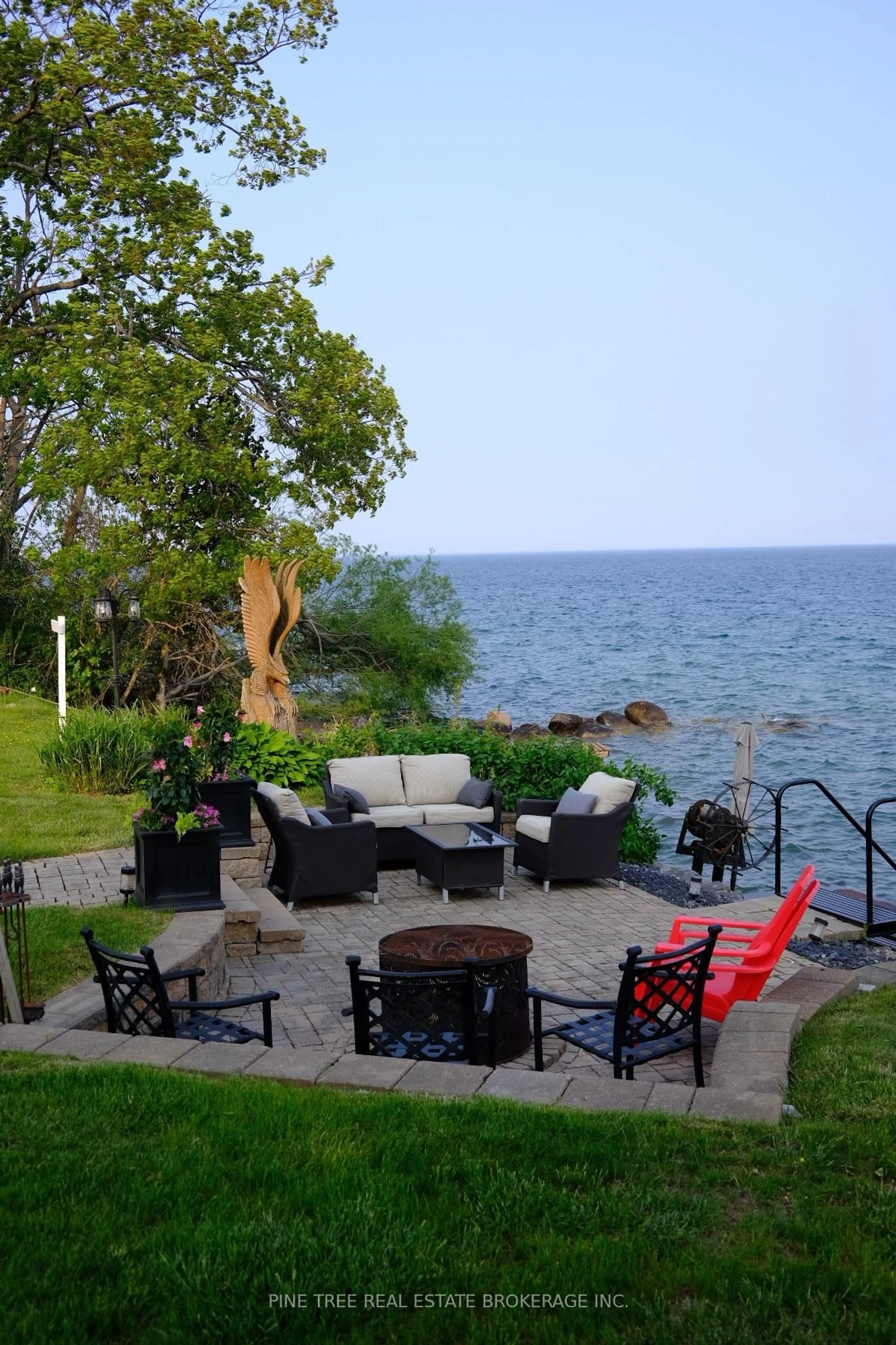 Patio, water/lake/river/ocean view for 3 Greenwood Forest Rd, Oro-Medonte Ontario L0L 2E0