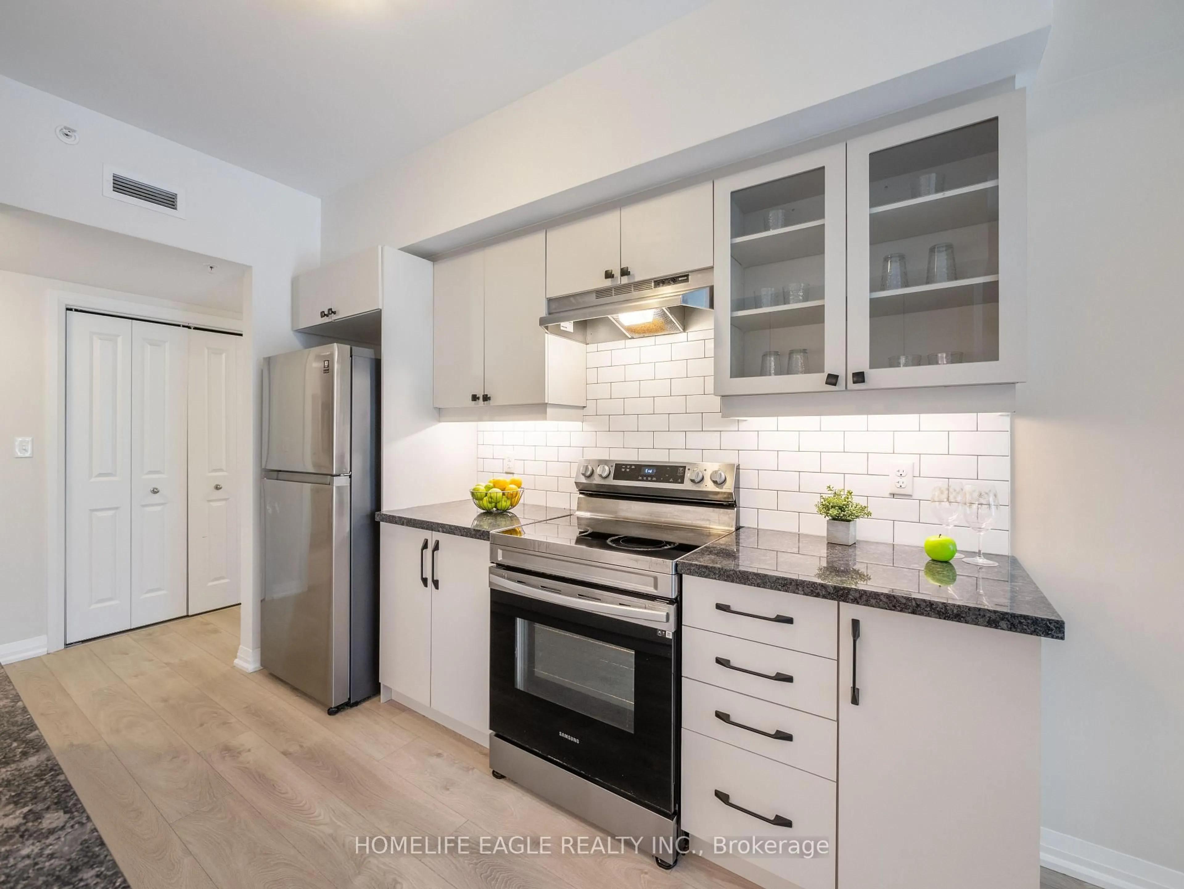 Standard kitchen, ceramic/tile floor for 20 Koda St #211, Barrie Ontario L9J 0J7