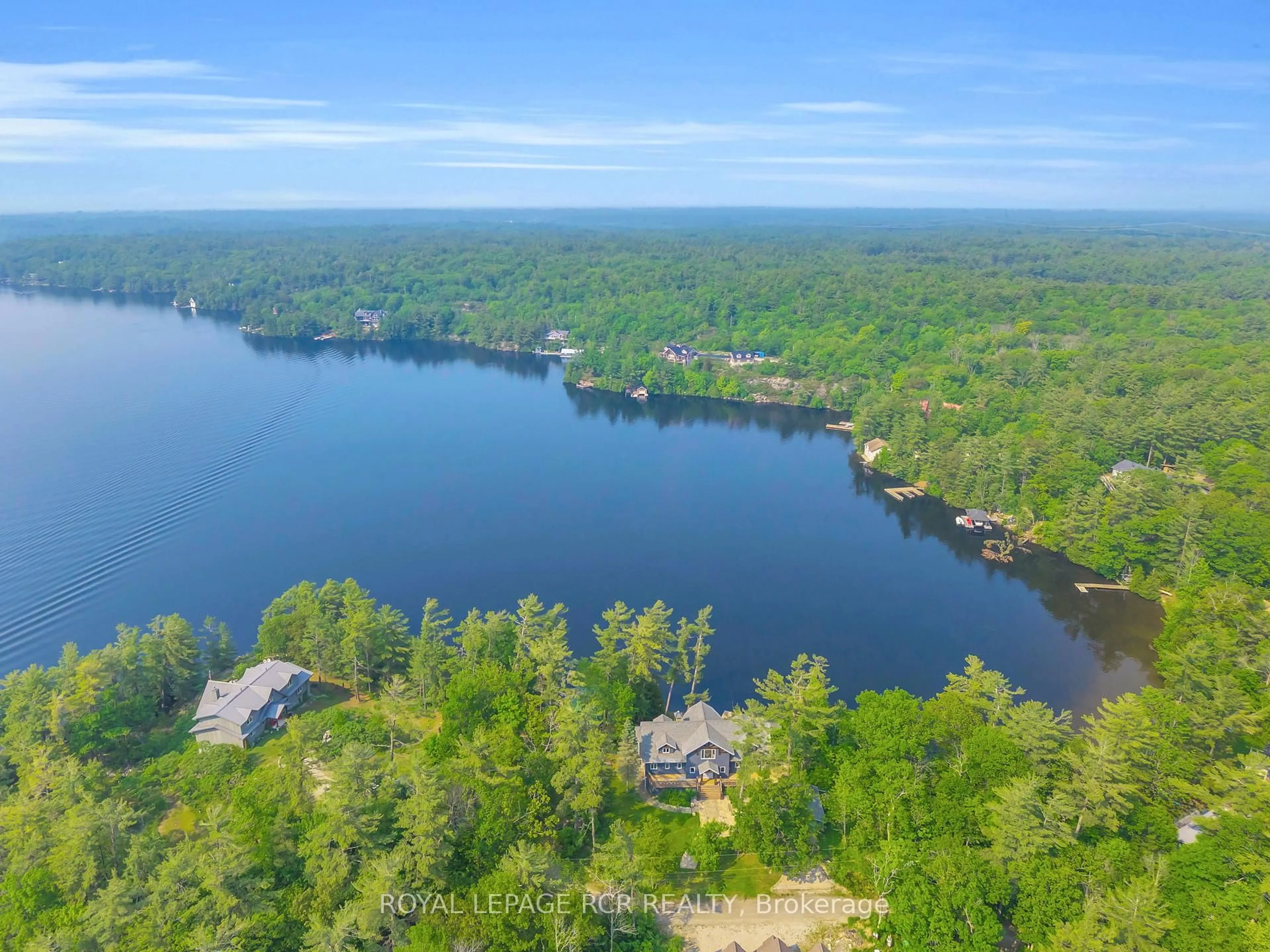 A pic from outside/outdoor area/front of a property/back of a property/a pic from drone, water/lake/river/ocean view for 1754 Pappy Gill Lane, Severn Ontario L0K 1E0