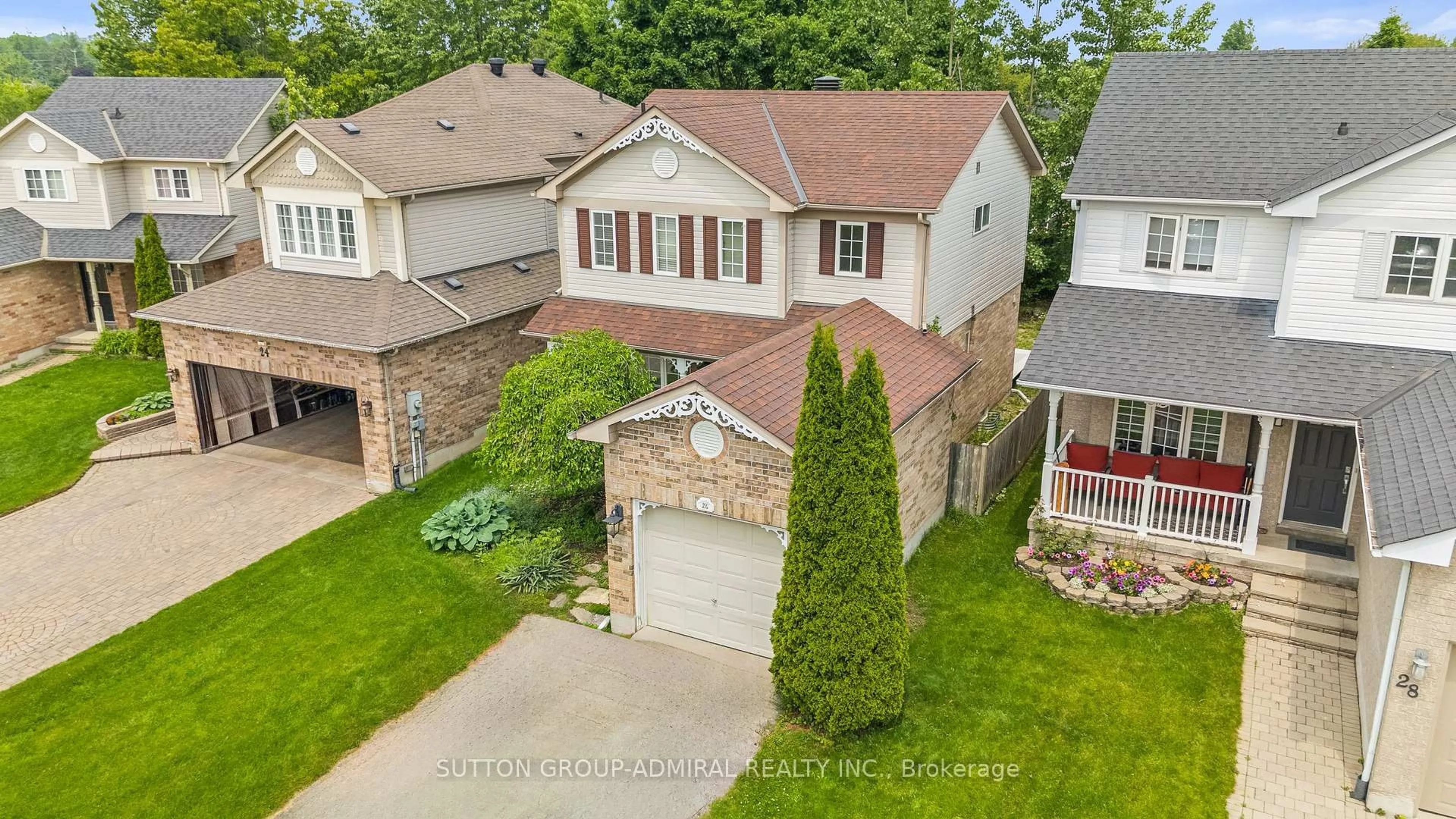 A pic from outside/outdoor area/front of a property/back of a property/a pic from drone, street for 26 Copeman Cres, Barrie Ontario L4N 8B5
