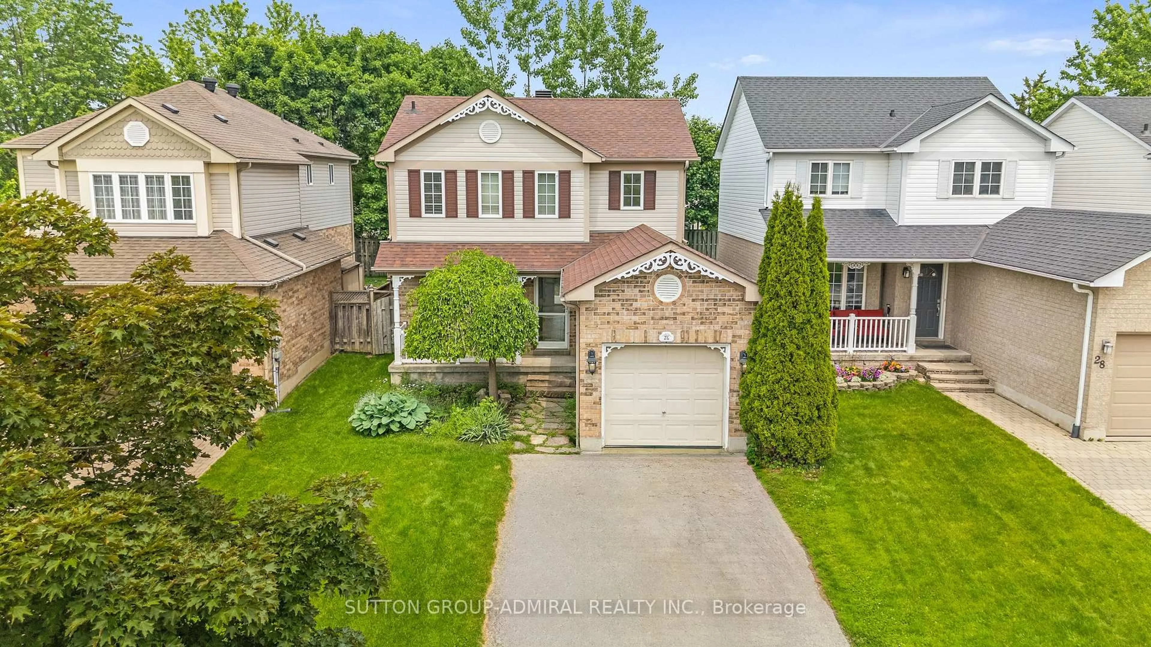 A pic from outside/outdoor area/front of a property/back of a property/a pic from drone, street for 26 Copeman Cres, Barrie Ontario L4N 8B5