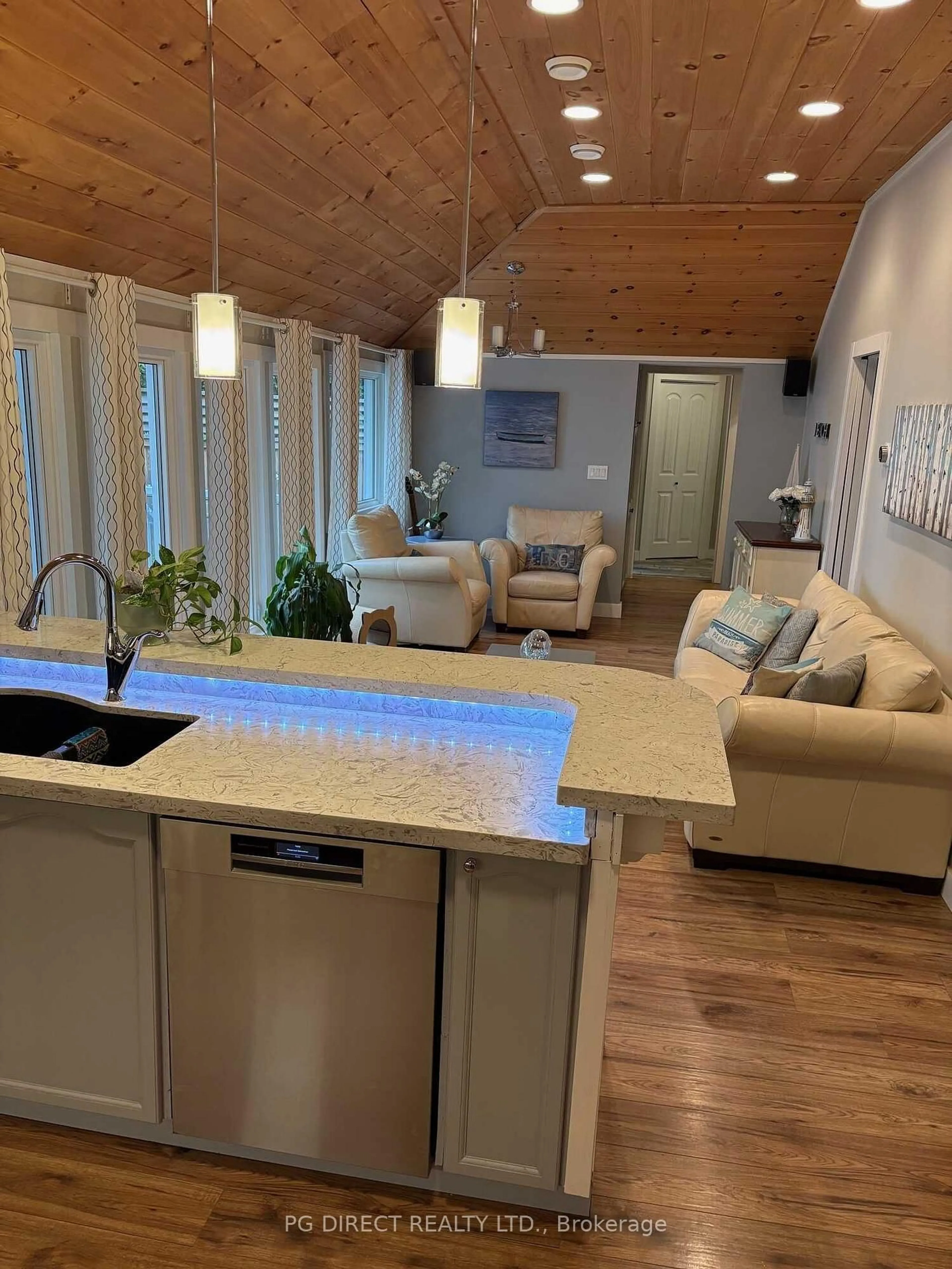 Open concept kitchen, unknown for 7092 Beach Dr, Ramara Ontario L0K 2B0