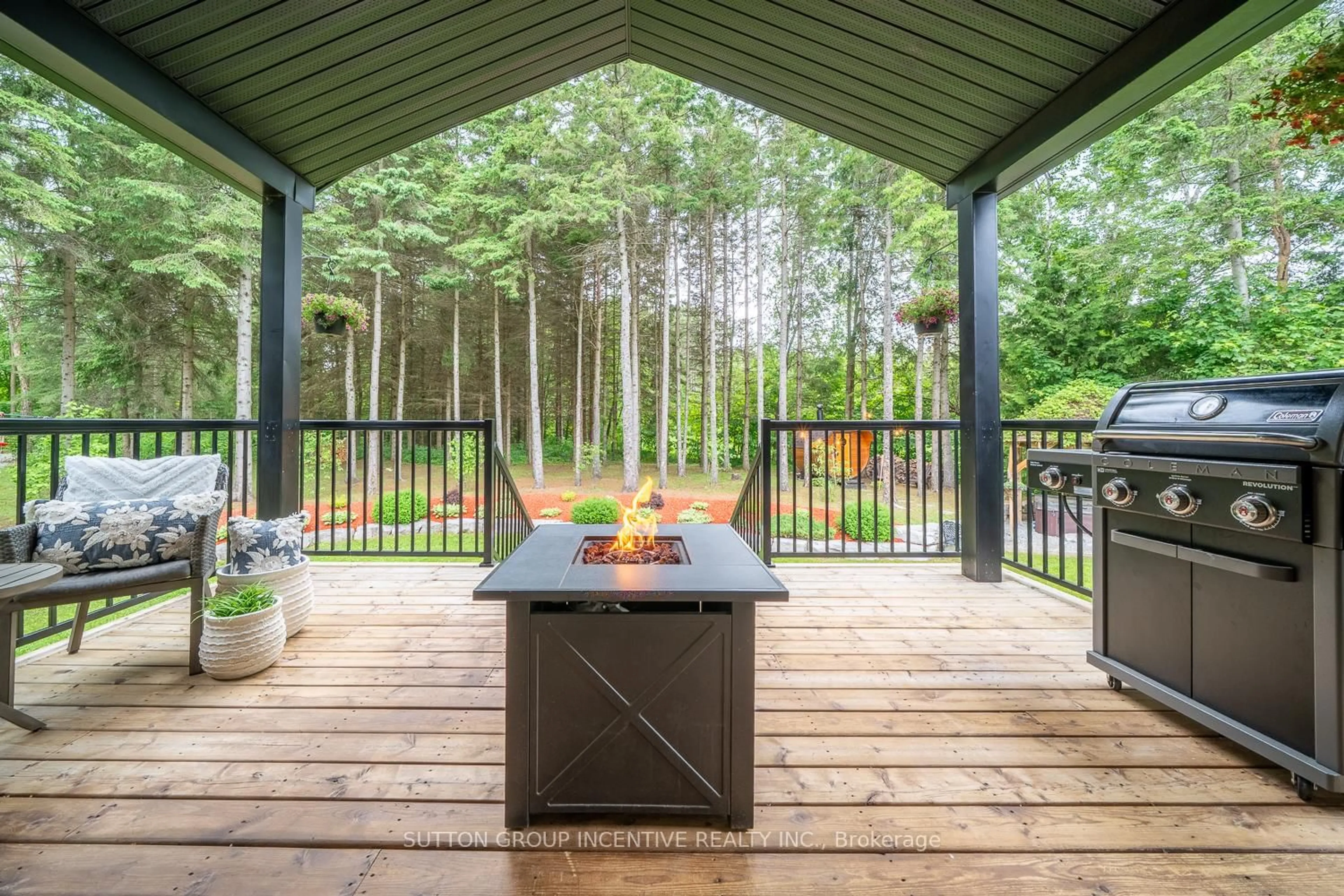 Patio, forest/trees view for 7070 93 Highway, Tiny Ontario L0K 2E0
