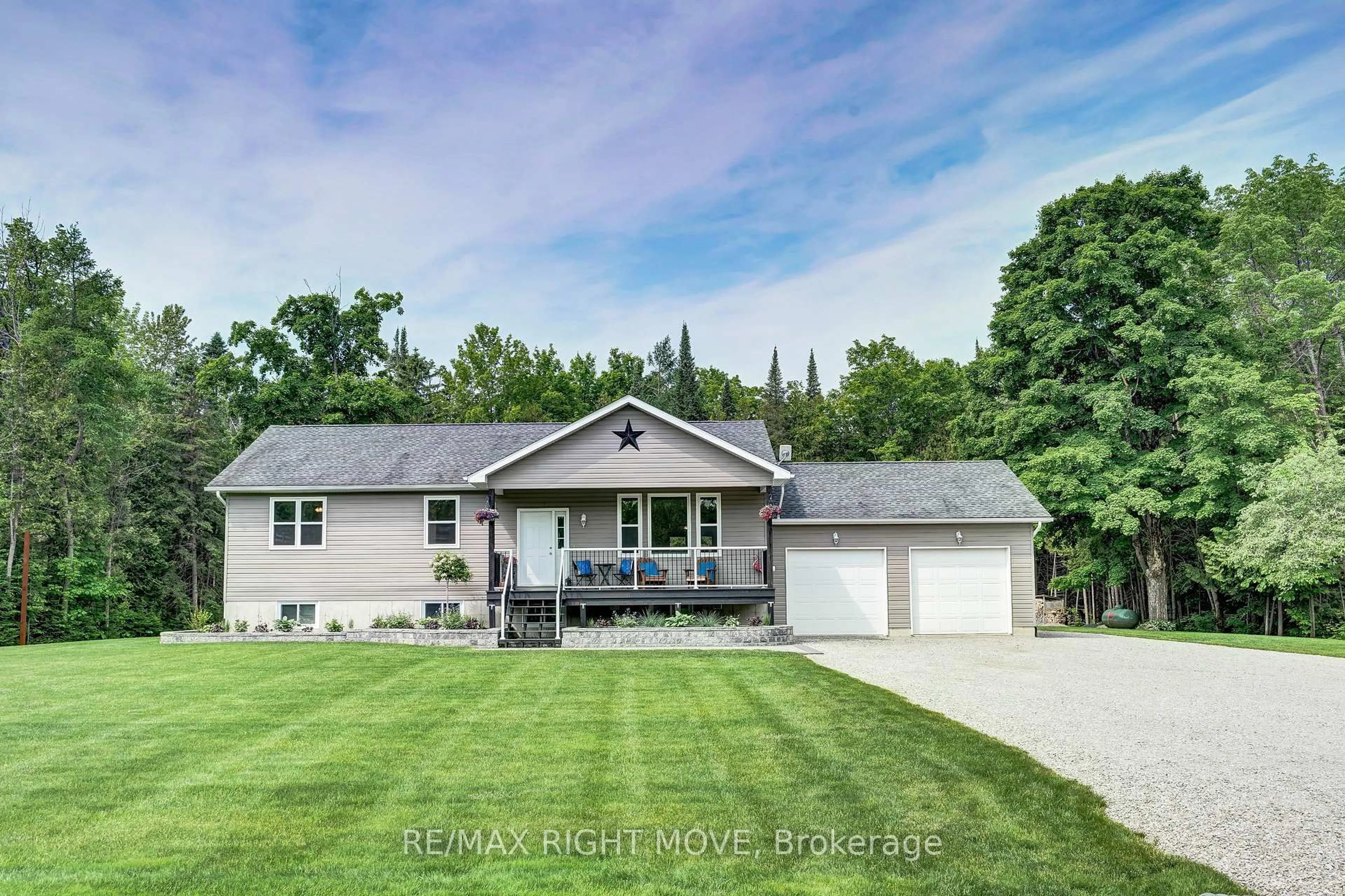 A pic from outside/outdoor area/front of a property/back of a property/a pic from drone, street for 1968 Balkwill Line, Severn Ontario L0K 1E0