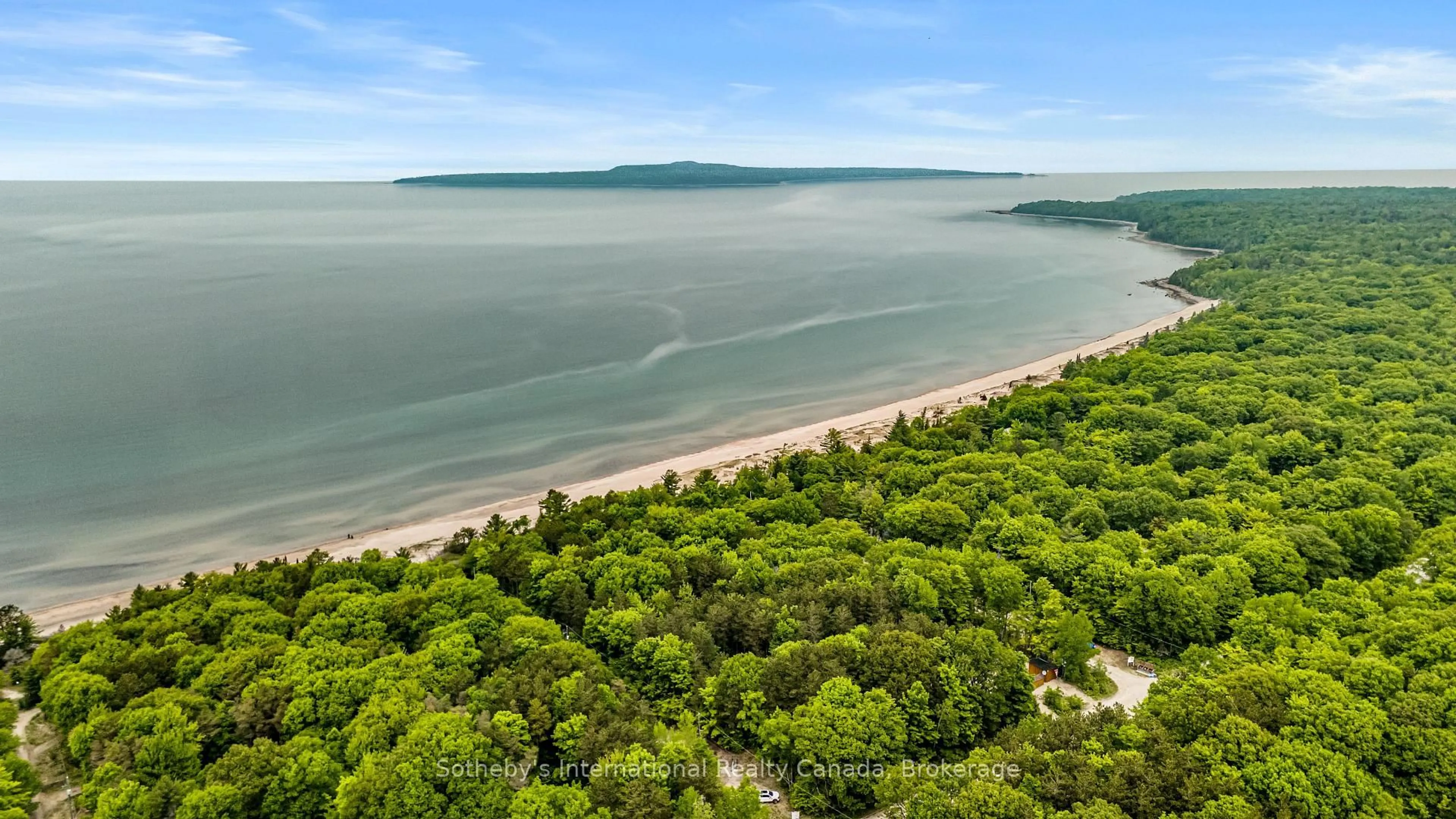 A pic from outside/outdoor area/front of a property/back of a property/a pic from drone, water/lake/river/ocean view for 4 Amik Lane, Christian Island 30 Ontario L9M 0A9