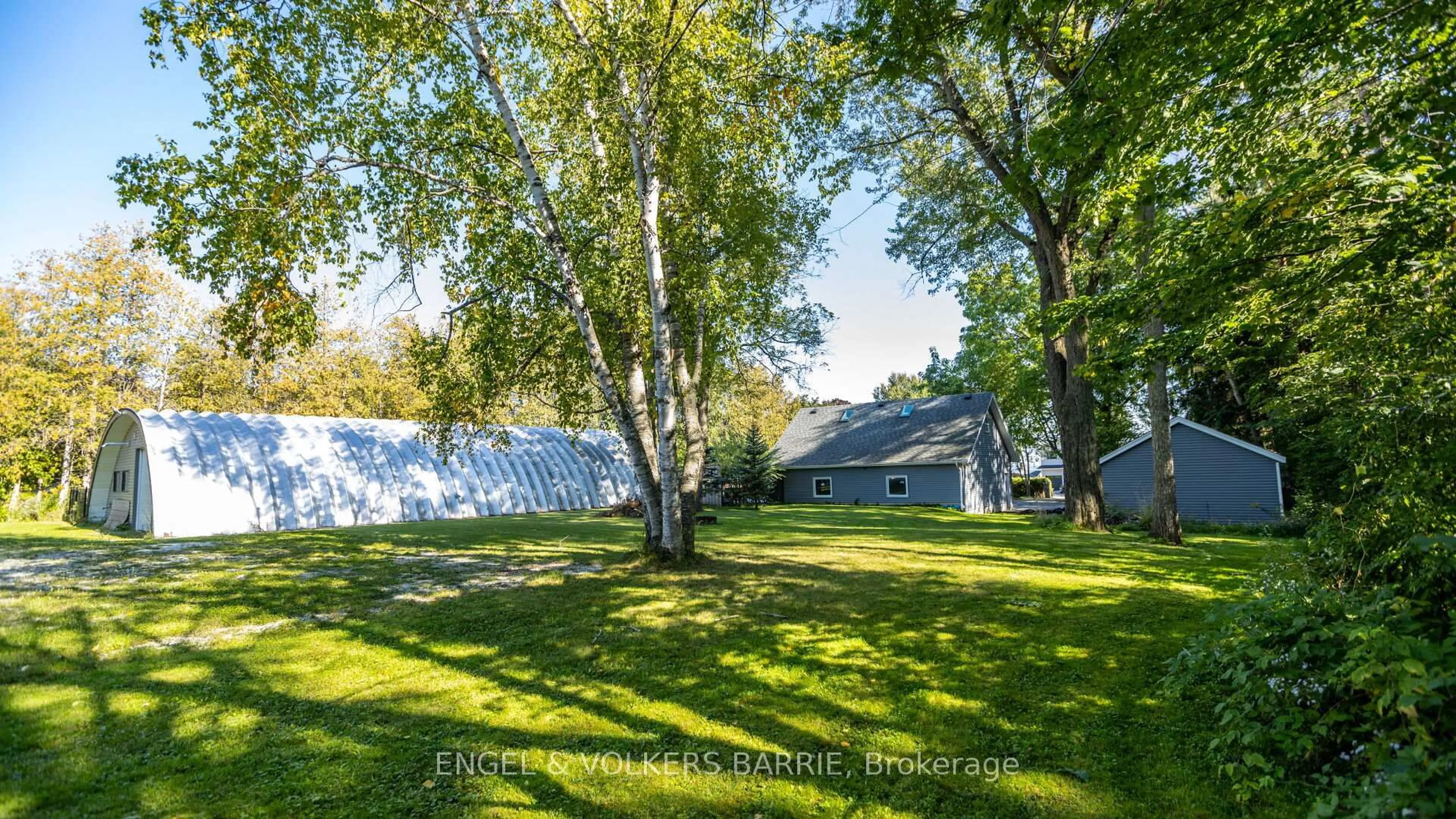 A pic from outside/outdoor area/front of a property/back of a property/a pic from drone, water/lake/river/ocean view for 112 Lakeshore Rd, Oro-Medonte Ontario L0L 2E0