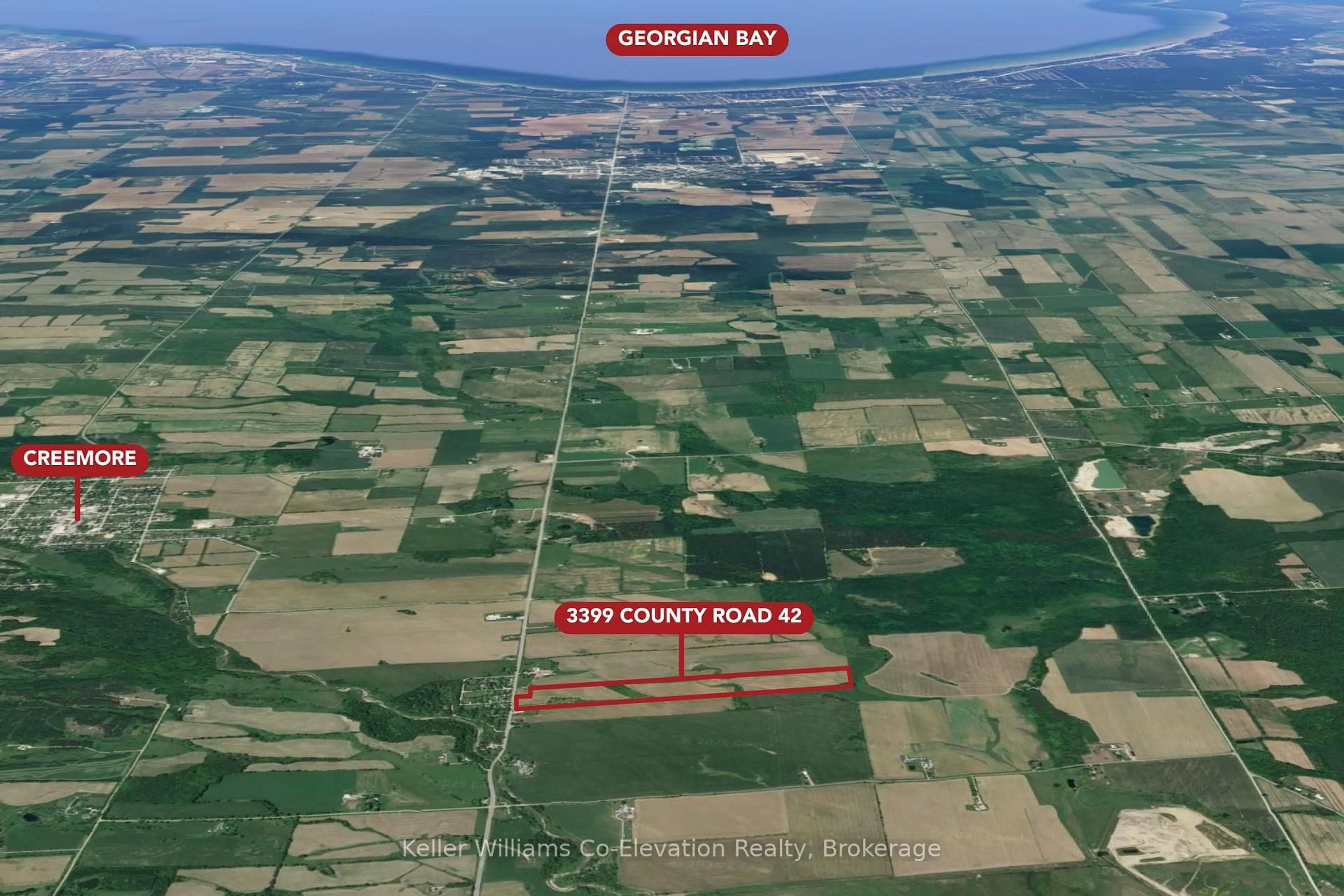 Picture of a map for 3399 County Road 42, Clearview Ontario L0M 1G0