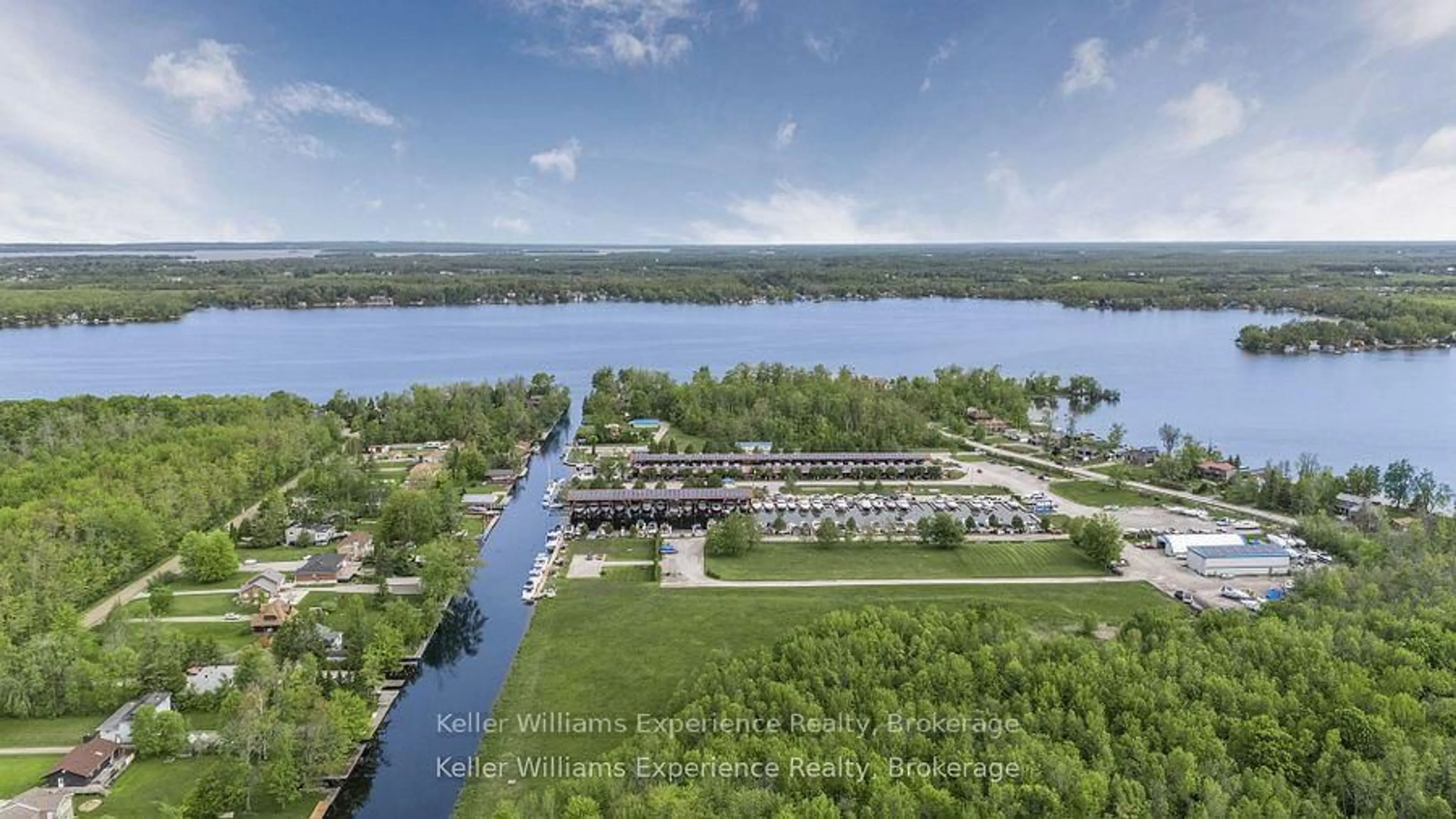 A pic from outside/outdoor area/front of a property/back of a property/a pic from drone, water/lake/river/ocean view for 4027 Glen Cedar Dr, Ramara Ontario L3V 0S2