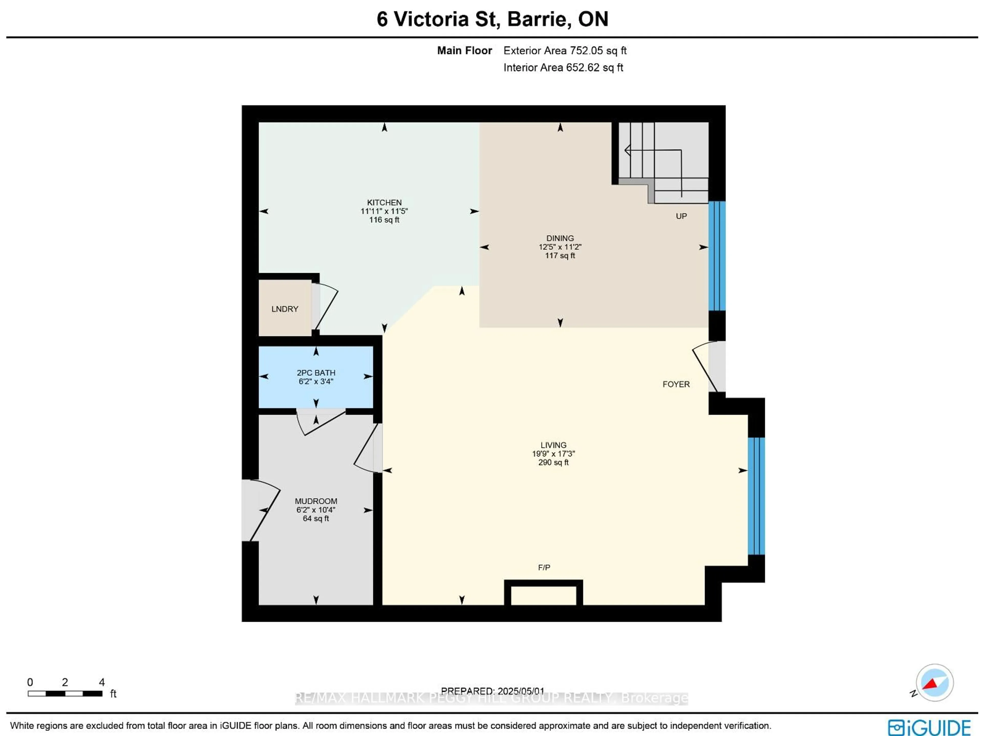 Floor plan for 6 Victoria St, Barrie Ontario L4N 6G2