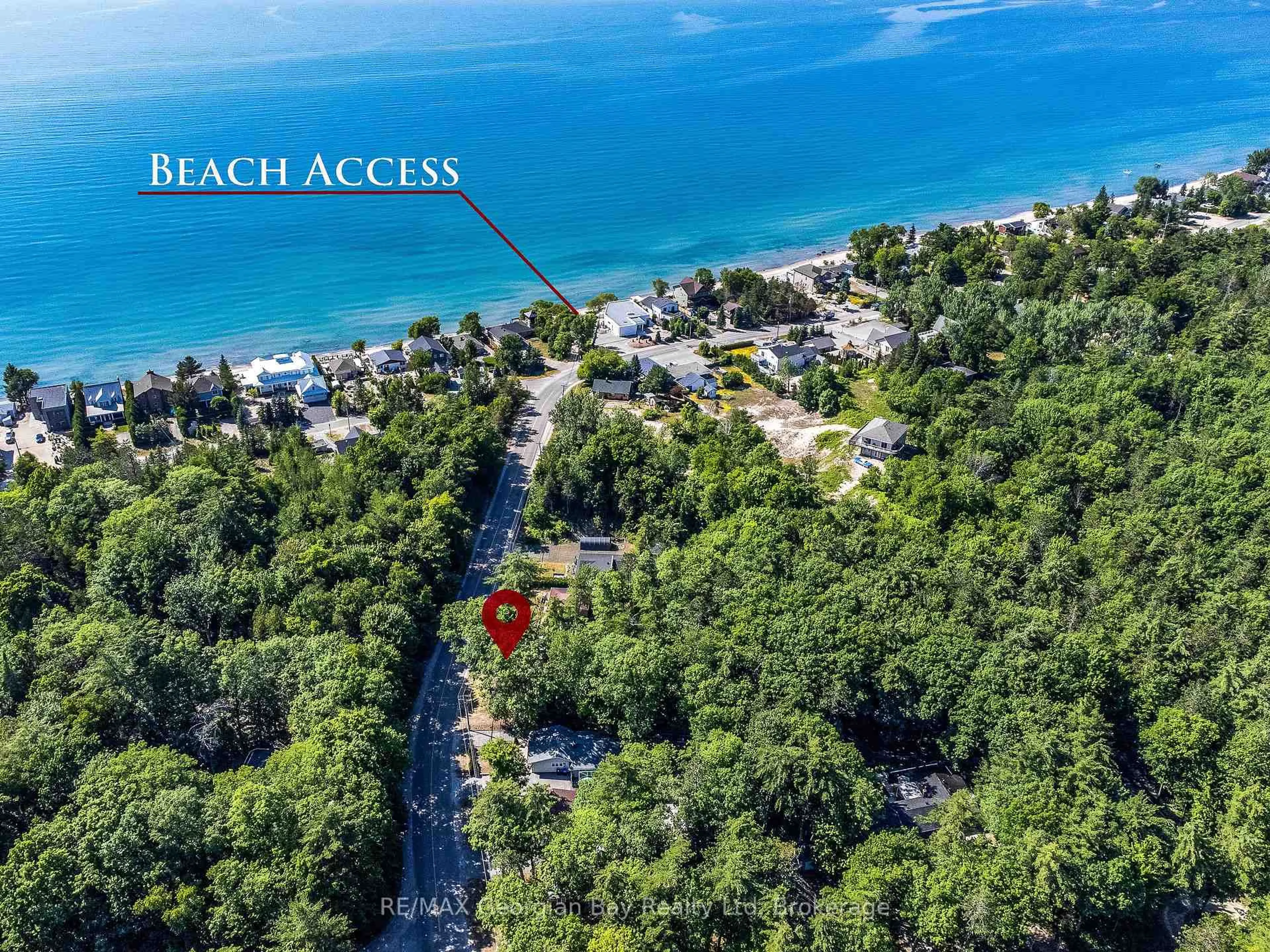 A pic from outside/outdoor area/front of a property/back of a property/a pic from drone, water/lake/river/ocean view for 1209 Tiny Beaches Rd, Tiny Ontario L0L 2T0