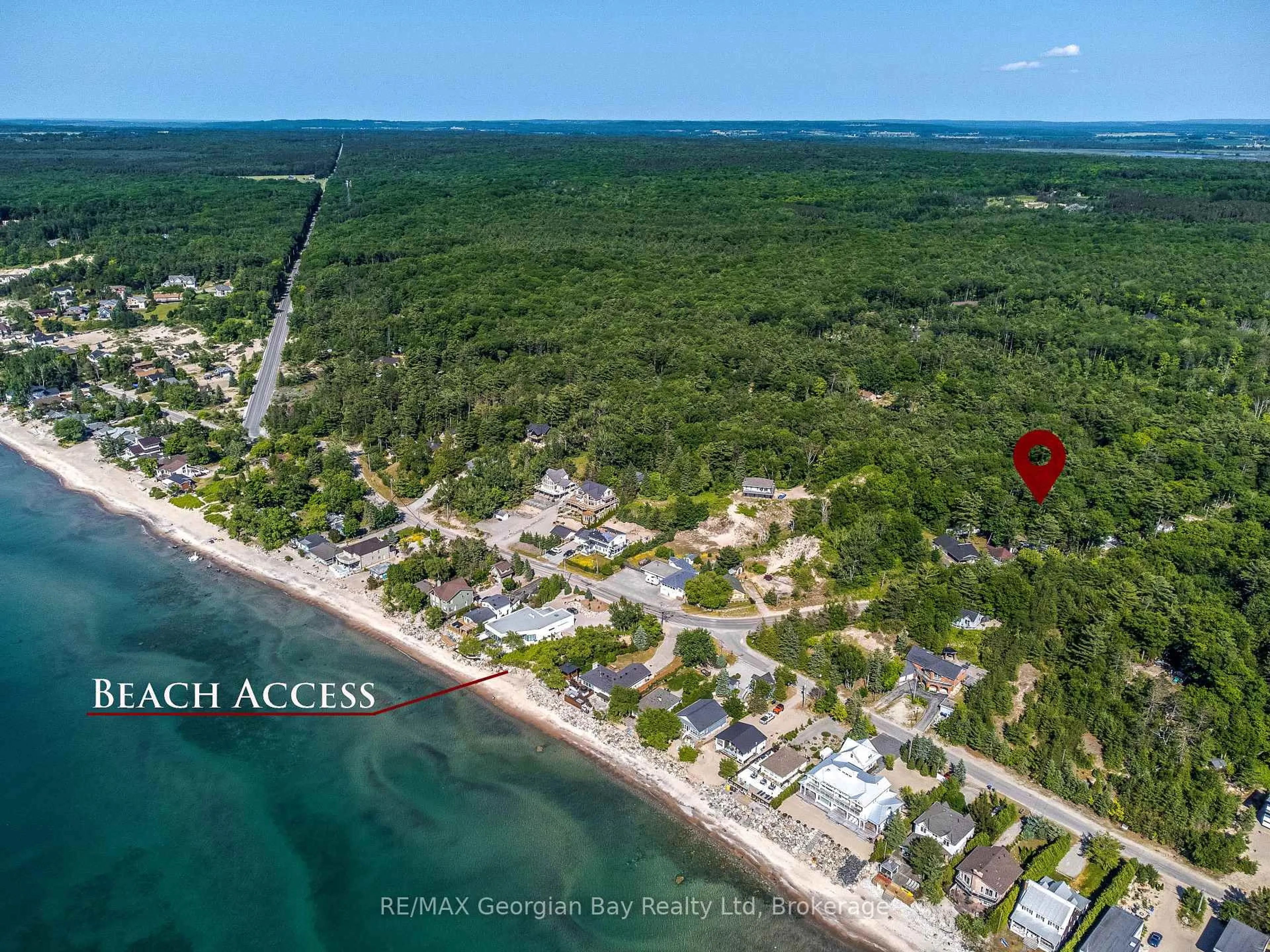 A pic from outside/outdoor area/front of a property/back of a property/a pic from drone, water/lake/river/ocean view for 1209 Tiny Beaches Rd, Tiny Ontario L0L 2T0
