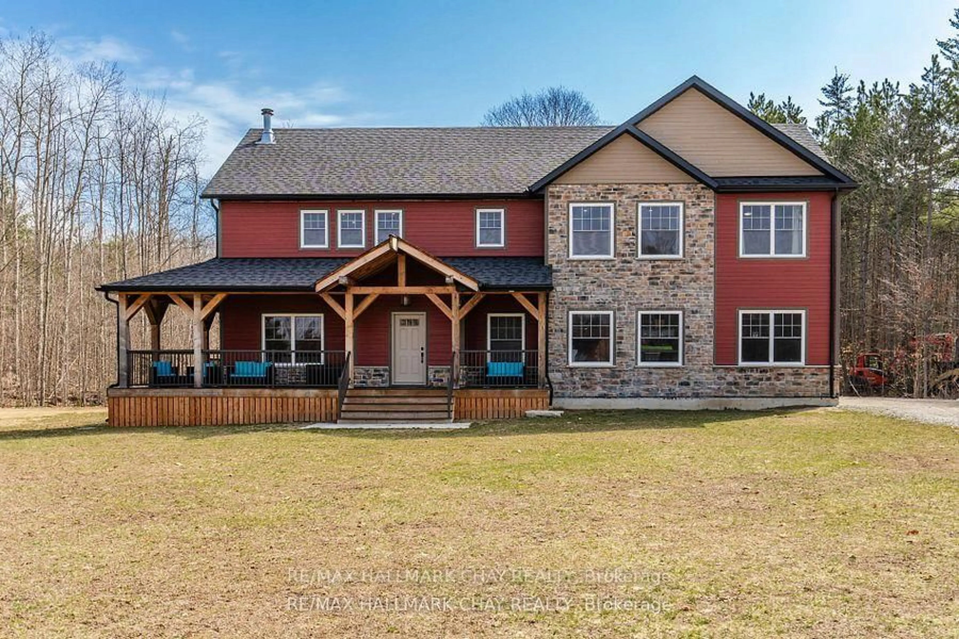 Home with brick exterior material, building for 2091 Dwyer Rd, Springwater Ontario L9X 1L7