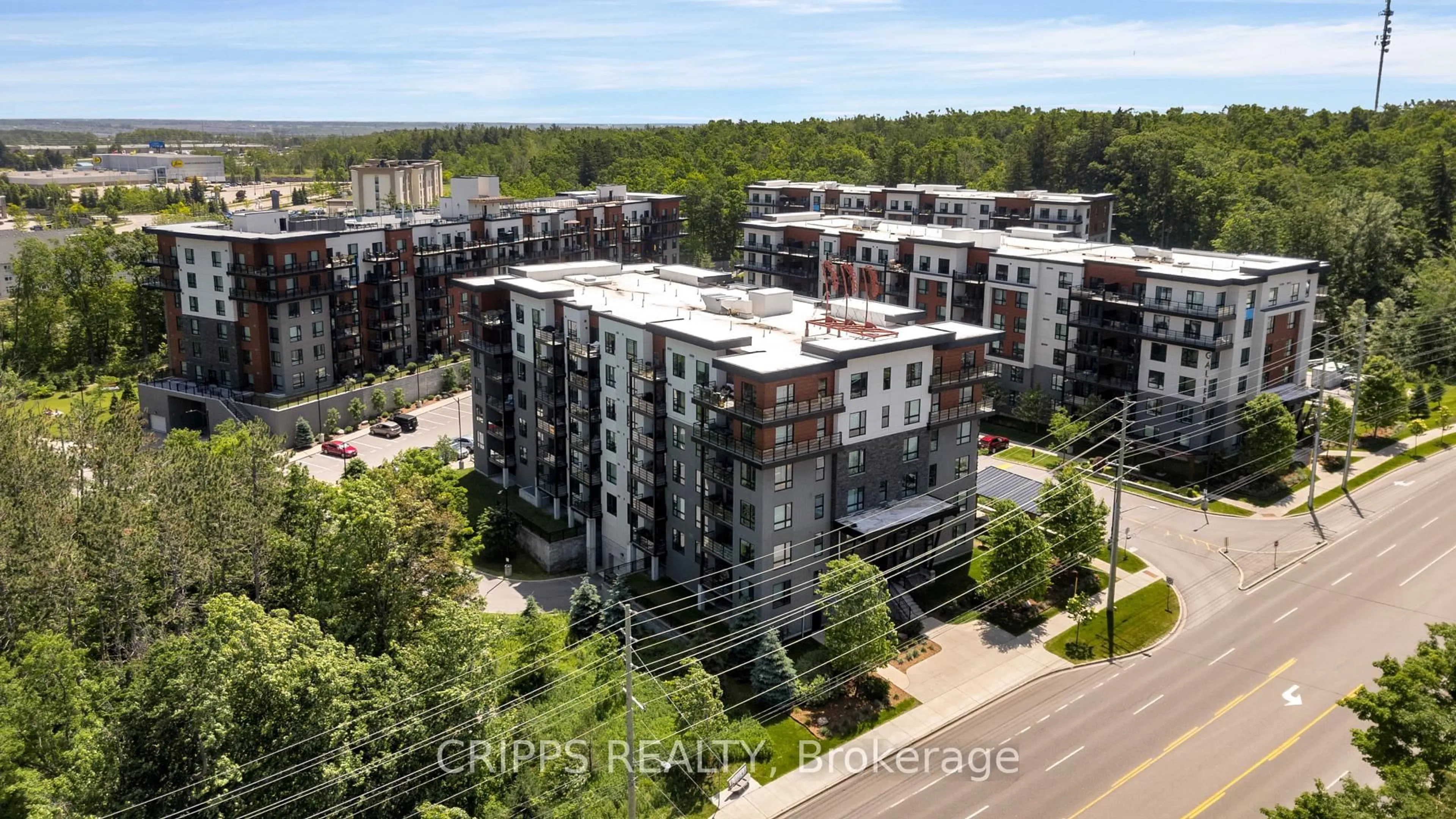 A pic from outside/outdoor area/front of a property/back of a property/a pic from drone, city buildings view from balcony for 306 Essa Rd #112, Barrie Ontario L9J 0H5