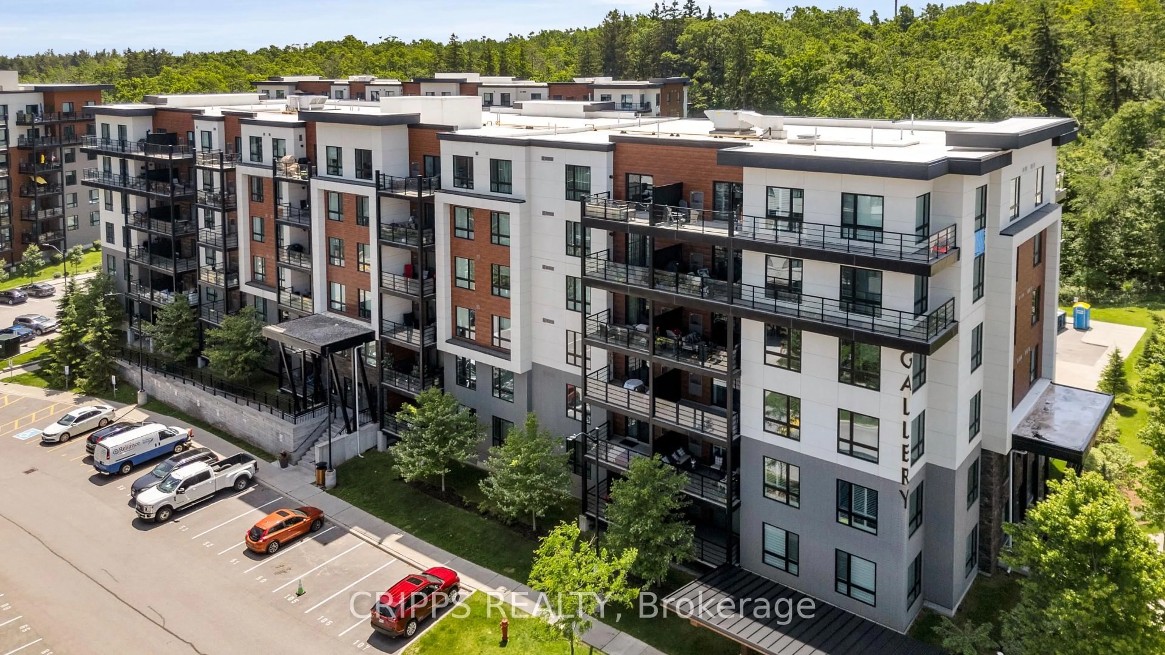 A pic from outside/outdoor area/front of a property/back of a property/a pic from drone, city buildings view from balcony for 306 Essa Rd #112, Barrie Ontario L9J 0H5